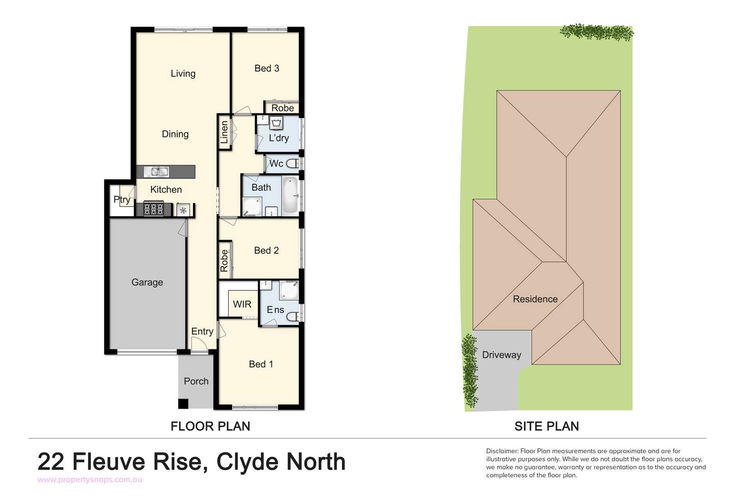 Floorplan of Homely house listing, 22 Fleuve Rise, Clyde North VIC 3978