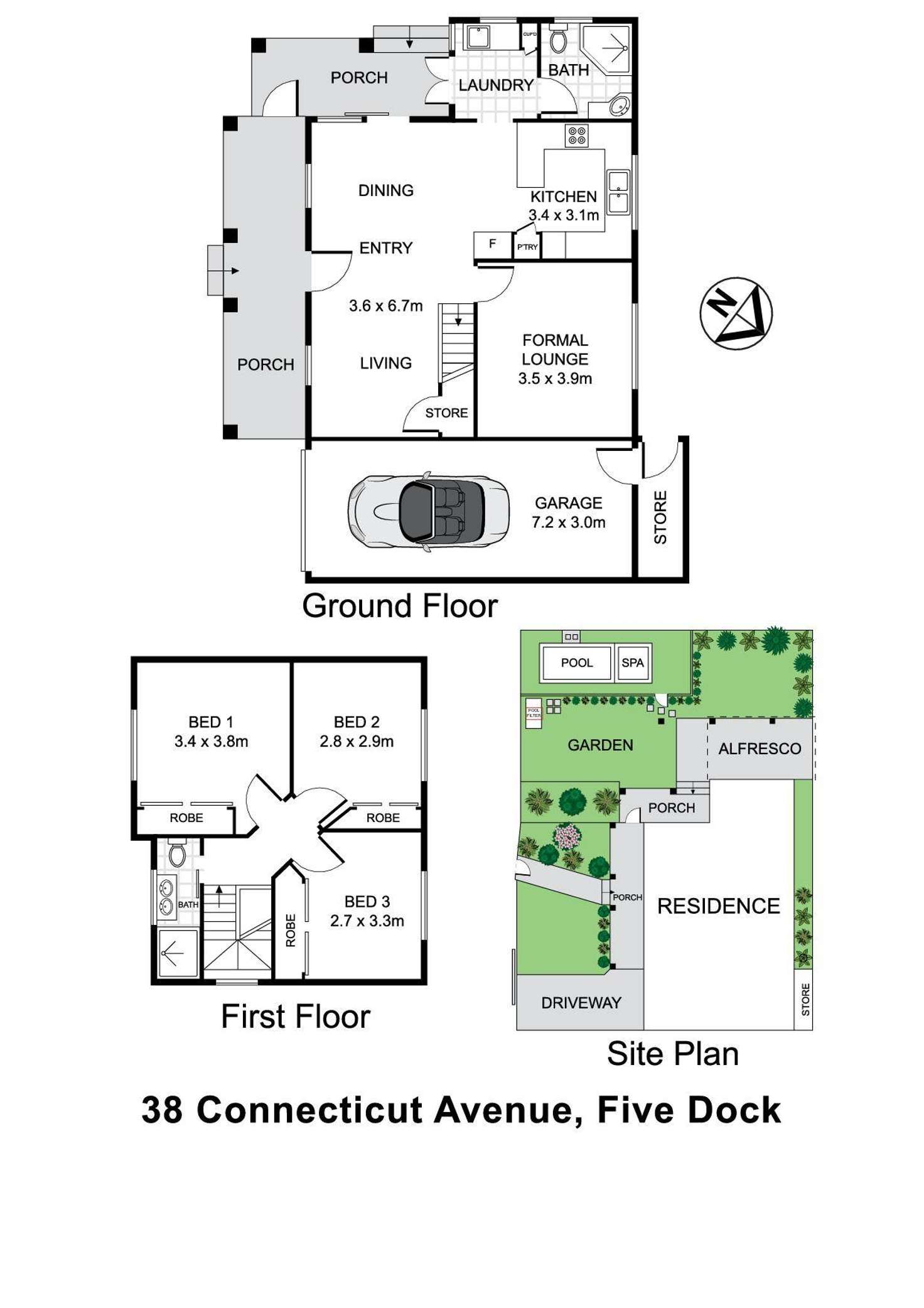 Floorplan of Homely house listing, 38 Connecticut Avenue, Five Dock NSW 2046