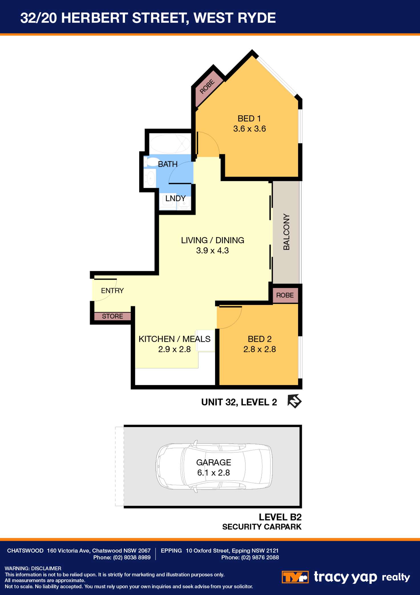 Floorplan of Homely unit listing, 32/20 Herbert Street, West Ryde NSW 2114