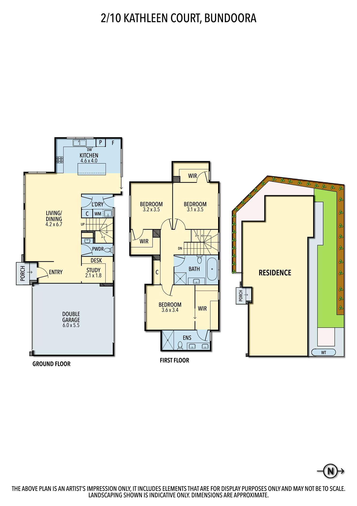 Floorplan of Homely townhouse listing, 2/10 Kathleen Court, Bundoora VIC 3083