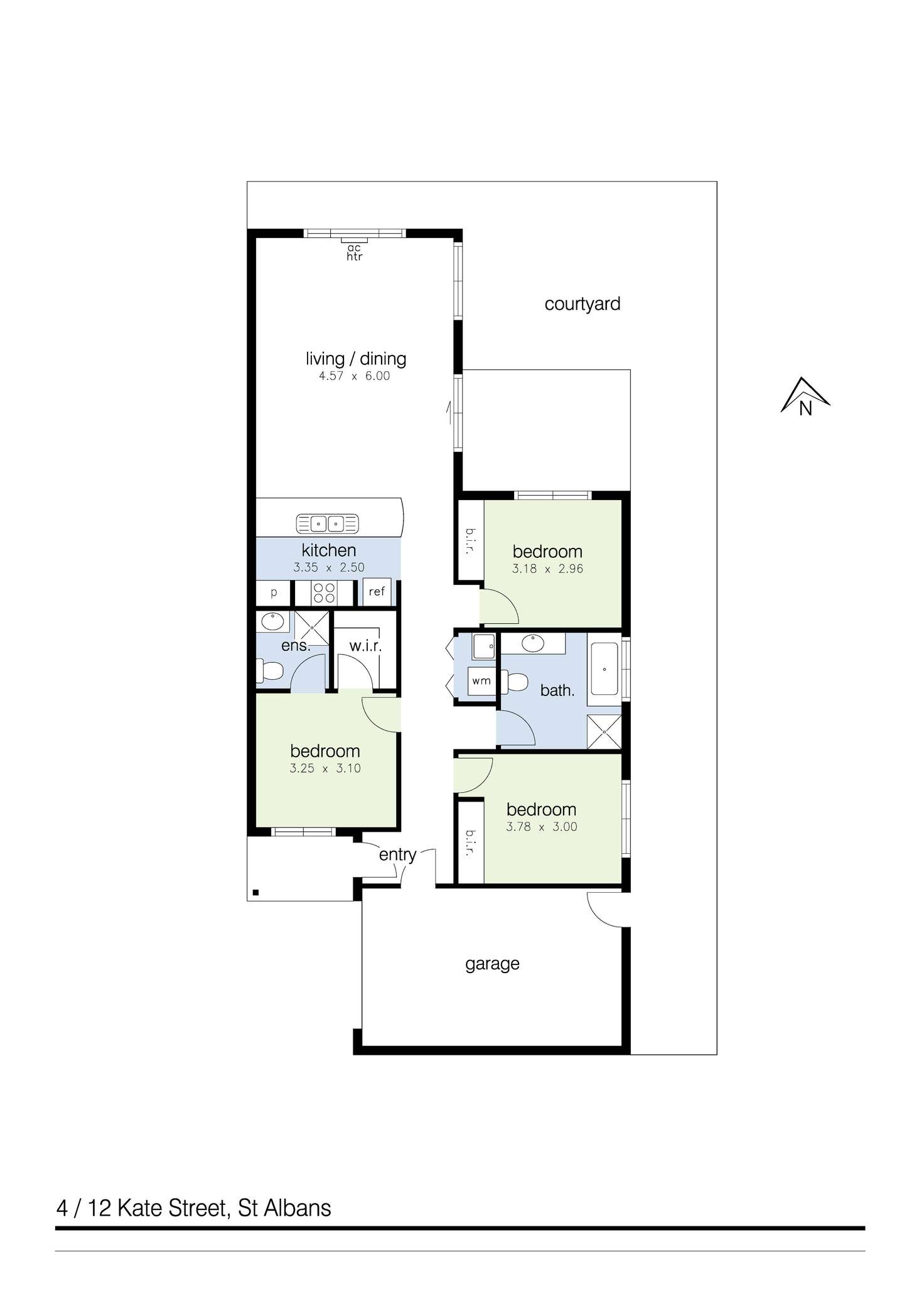 Floorplan of Homely unit listing, 4/12 Kate Street, St Albans VIC 3021