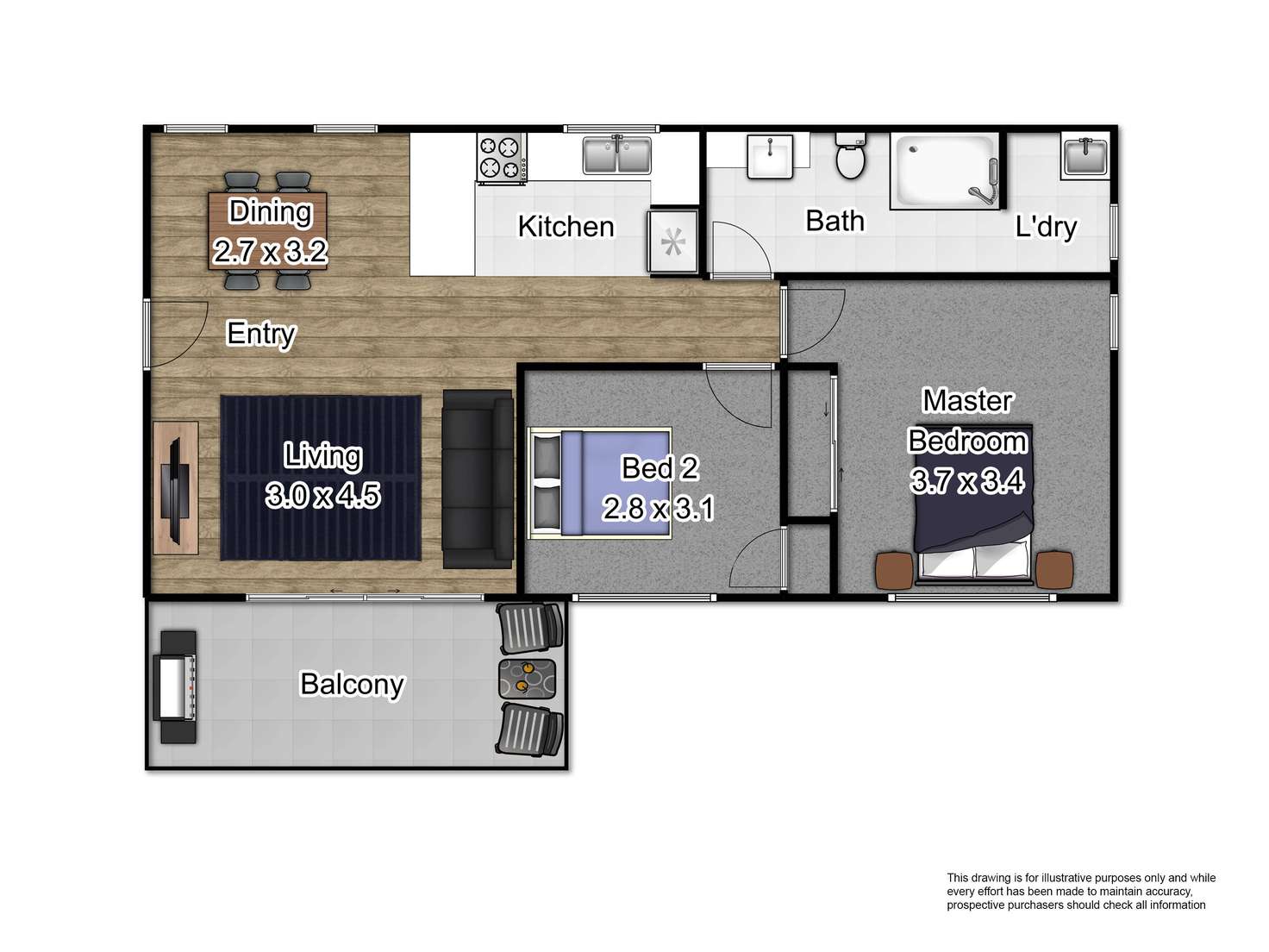 Floorplan of Homely apartment listing, 11/27 Police Road, Mulgrave VIC 3170
