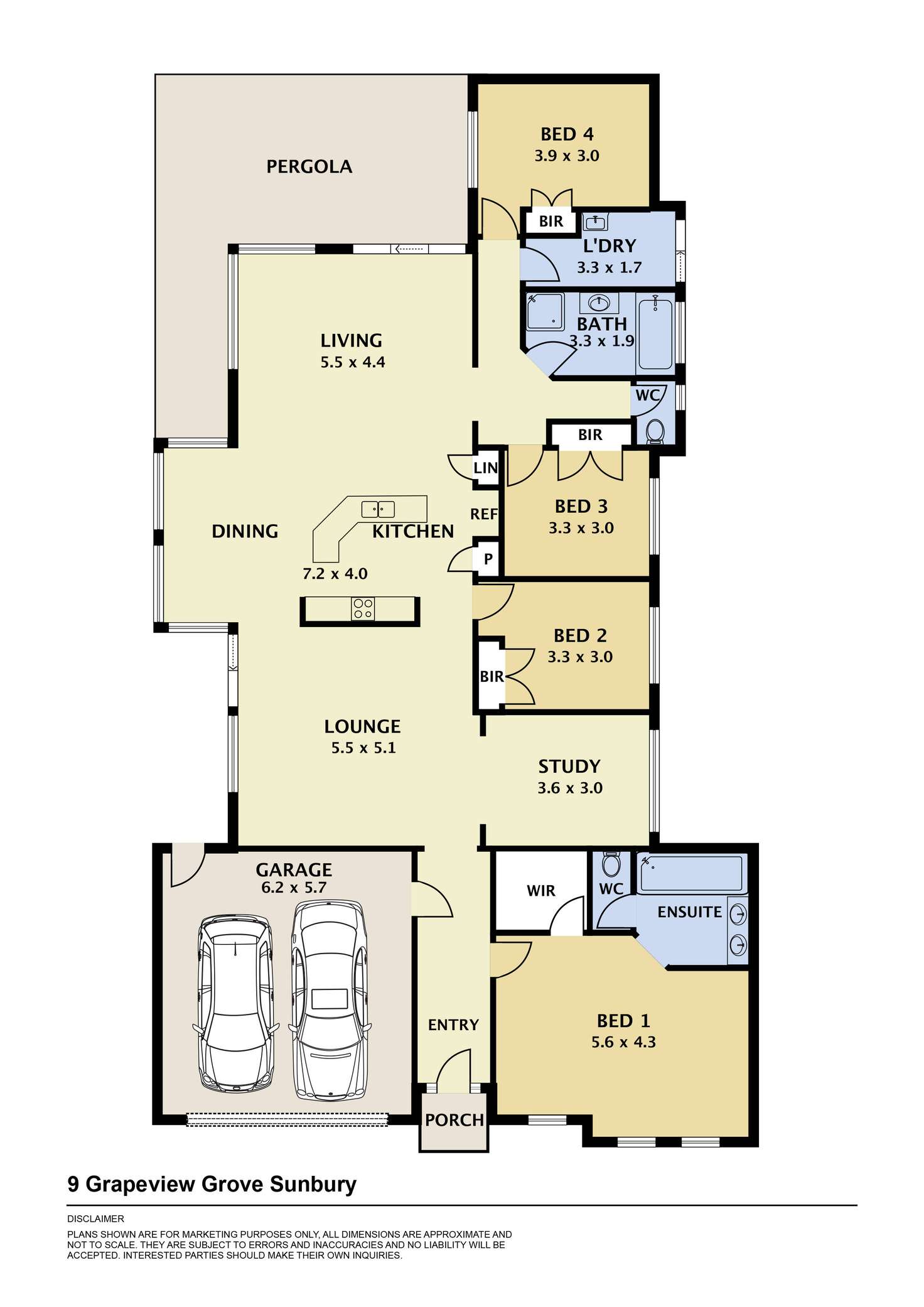 Floorplan of Homely house listing, 9 Grapeview Grove, Sunbury VIC 3429