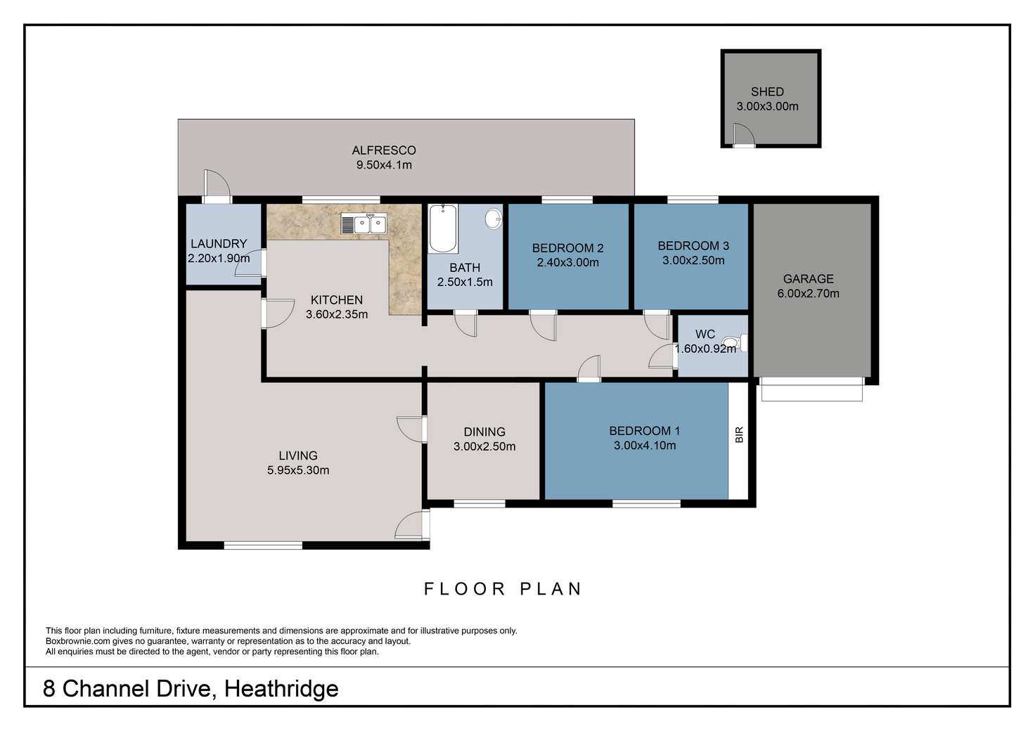 Floorplan of Homely house listing, 8 Channel Drive, Heathridge WA 6027