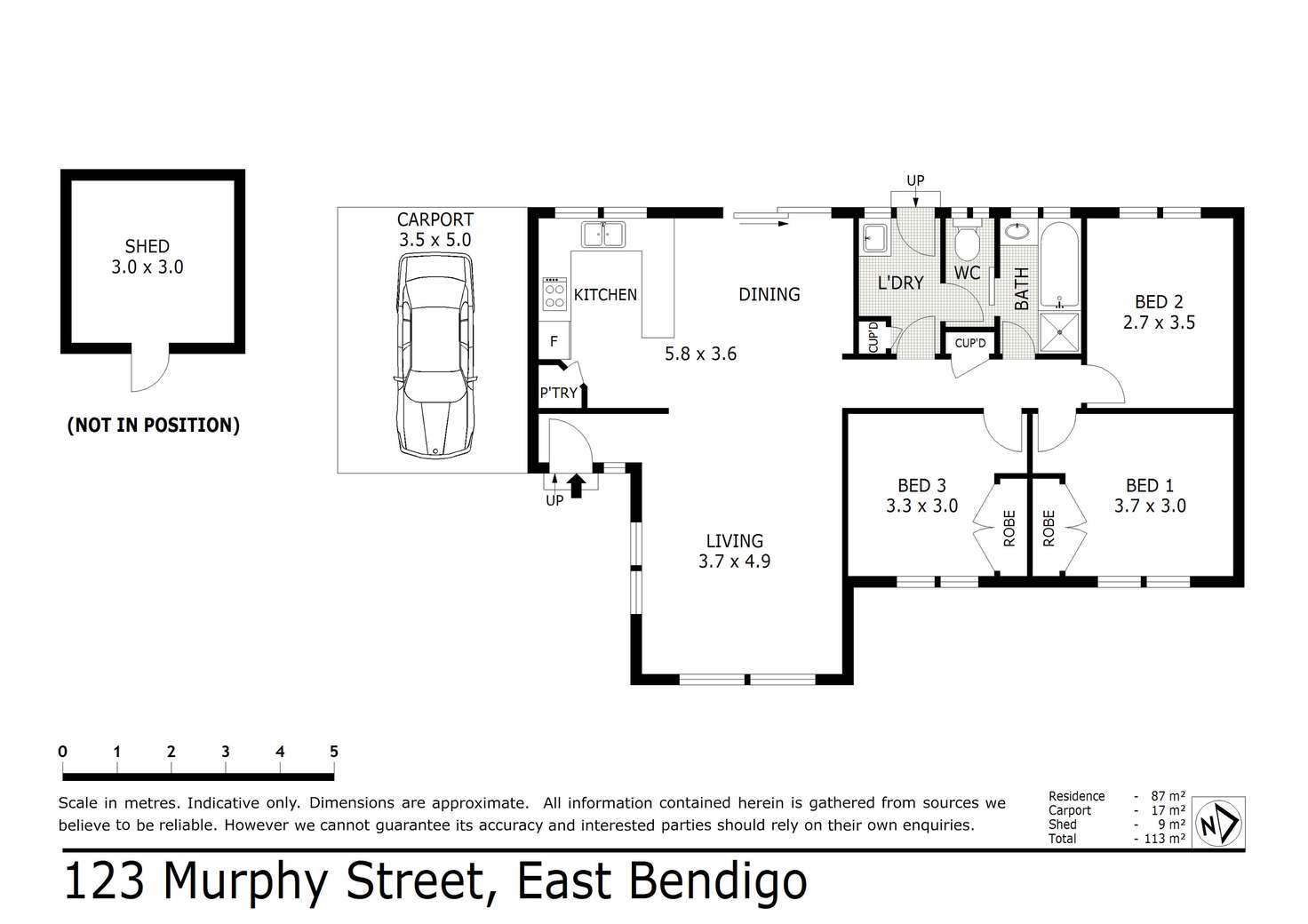 Floorplan of Homely house listing, 123 Murphy Street, East Bendigo VIC 3550