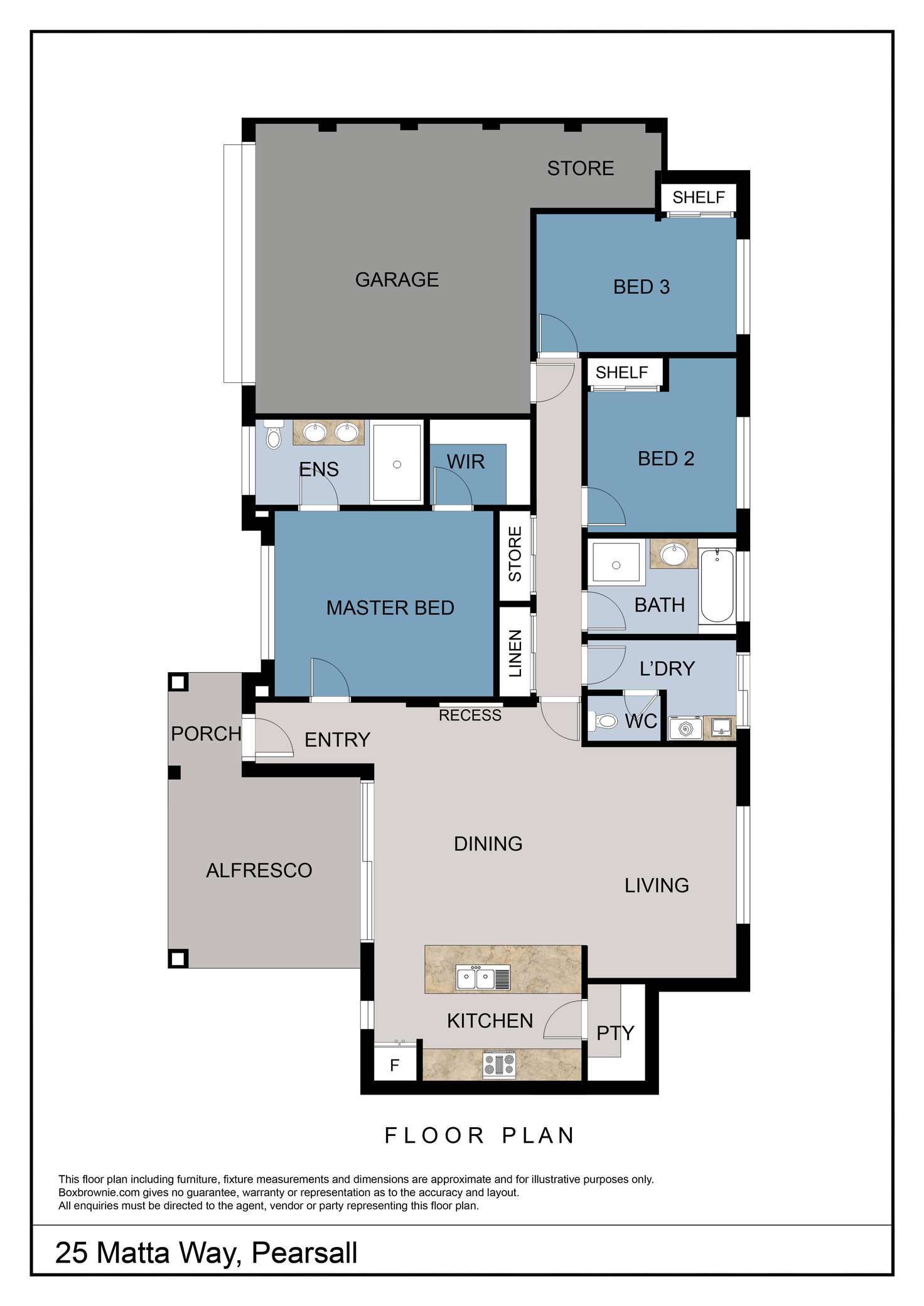 Floorplan of Homely house listing, 25 Matta Way, Pearsall WA 6065