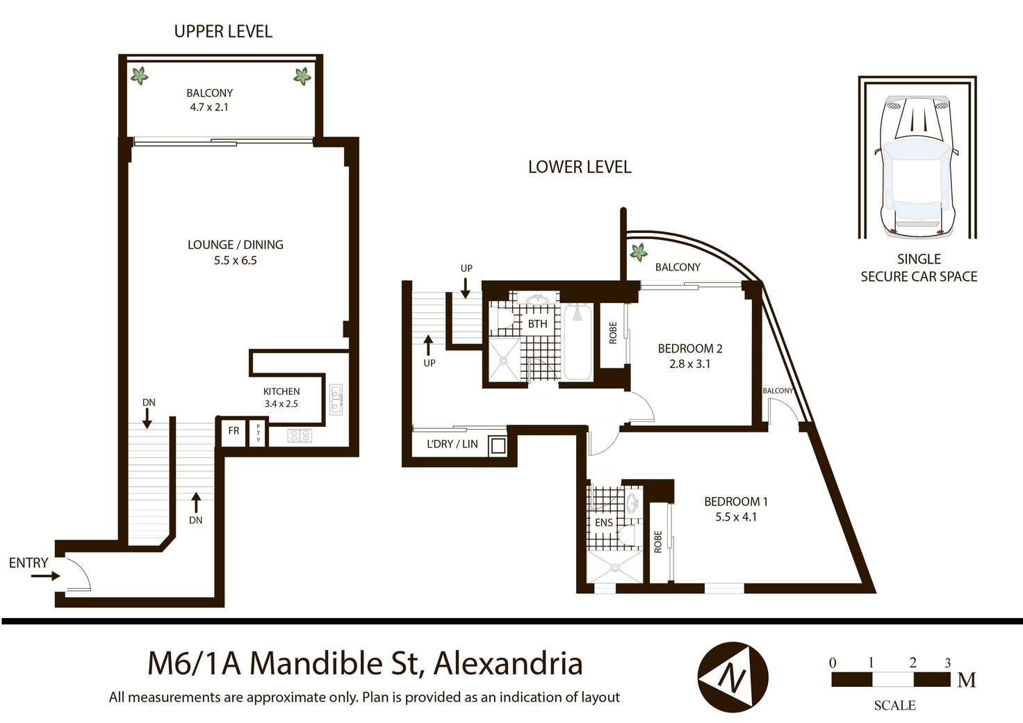 Floorplan of Homely apartment listing, M6/1A Mandible Street, Alexandria NSW 2015