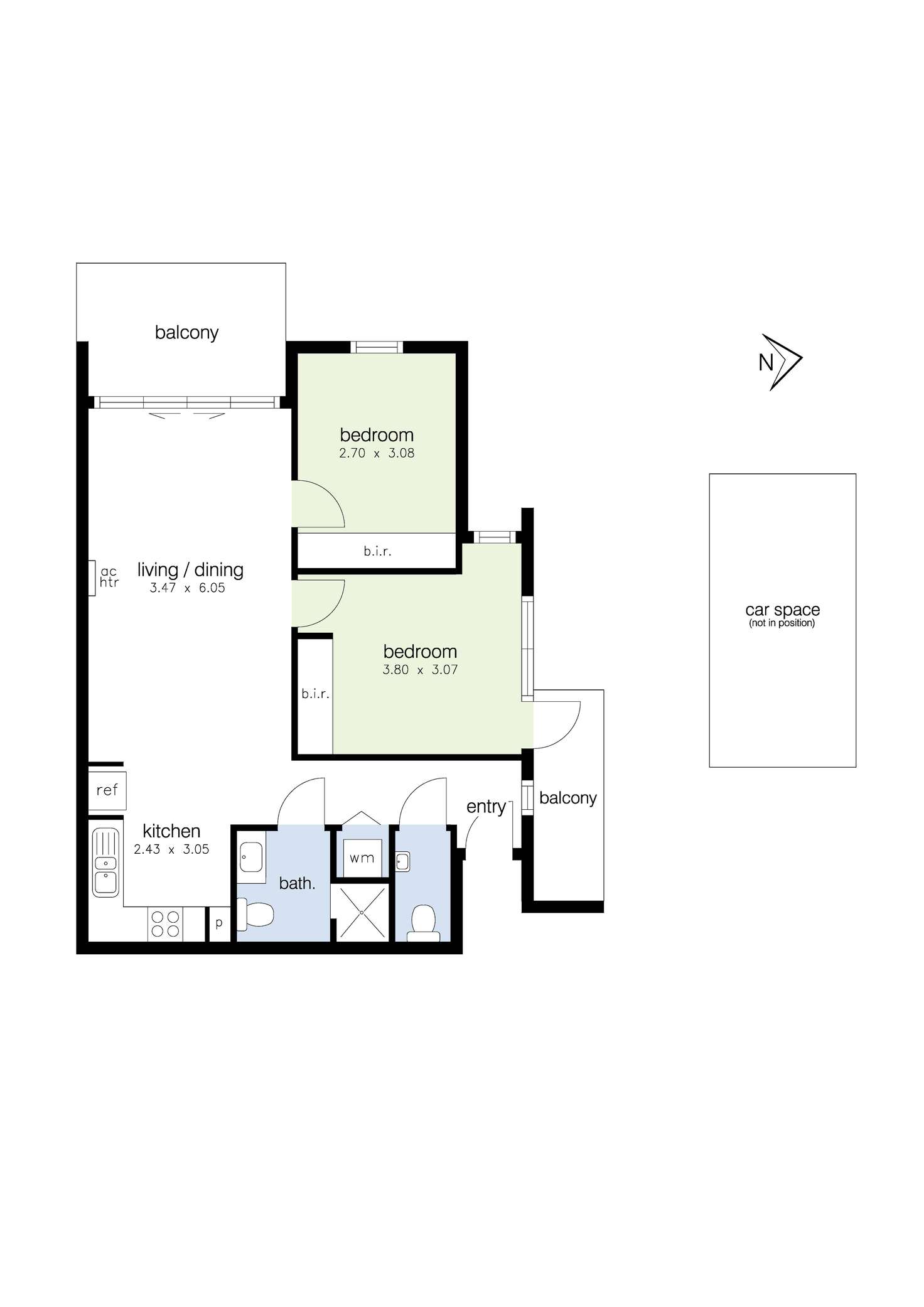 Floorplan of Homely unit listing, 604/277-287 Barkly Street, Footscray VIC 3011