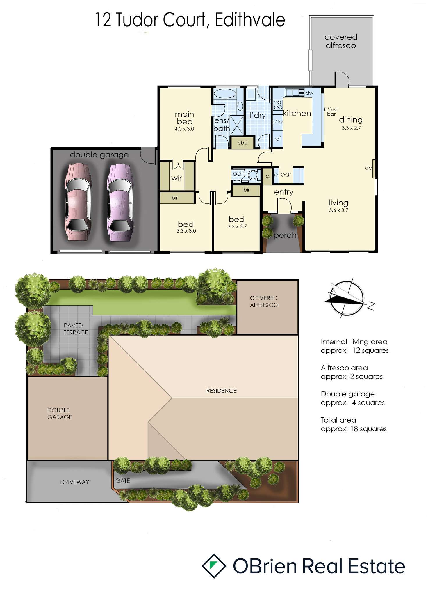 Floorplan of Homely unit listing, 12 Tudor Court, Edithvale VIC 3196