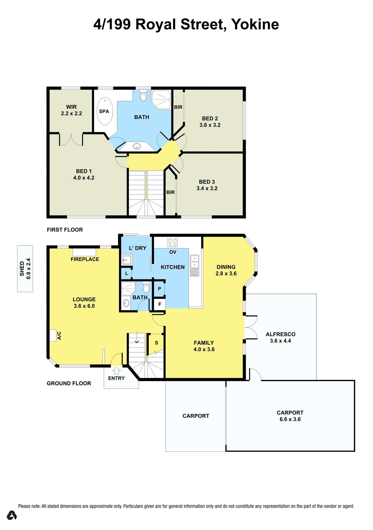 Floorplan of Homely villa listing, 4/199 Royal Street, Yokine WA 6060