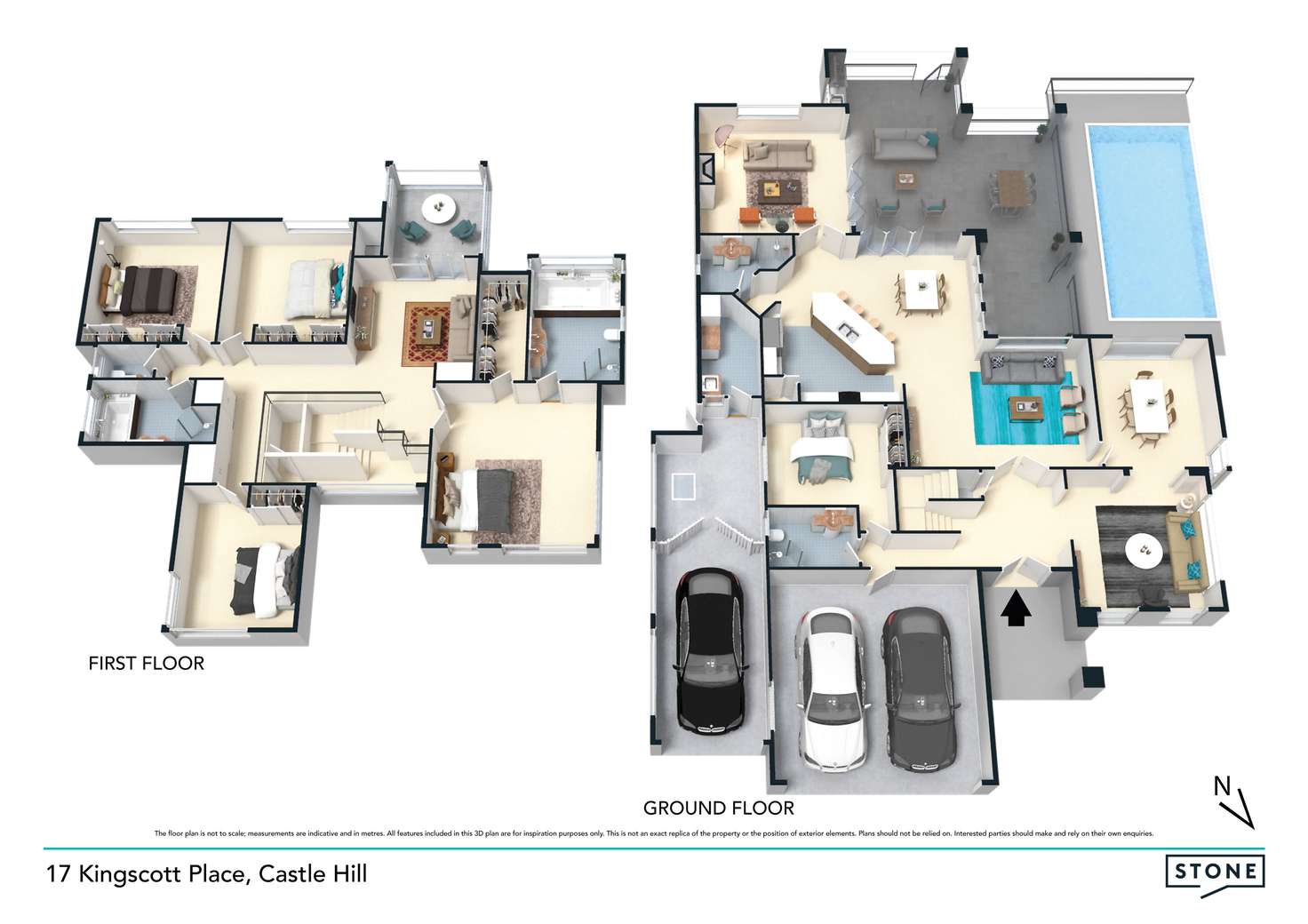 Floorplan of Homely house listing, 17 Kingscott Place, Castle Hill NSW 2154
