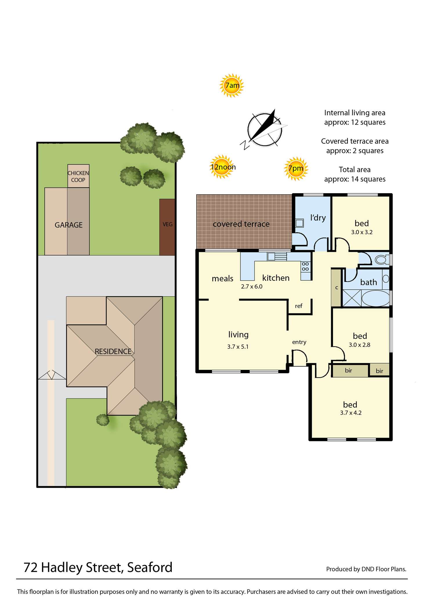 Floorplan of Homely house listing, 72 Hadley Street, Seaford VIC 3198