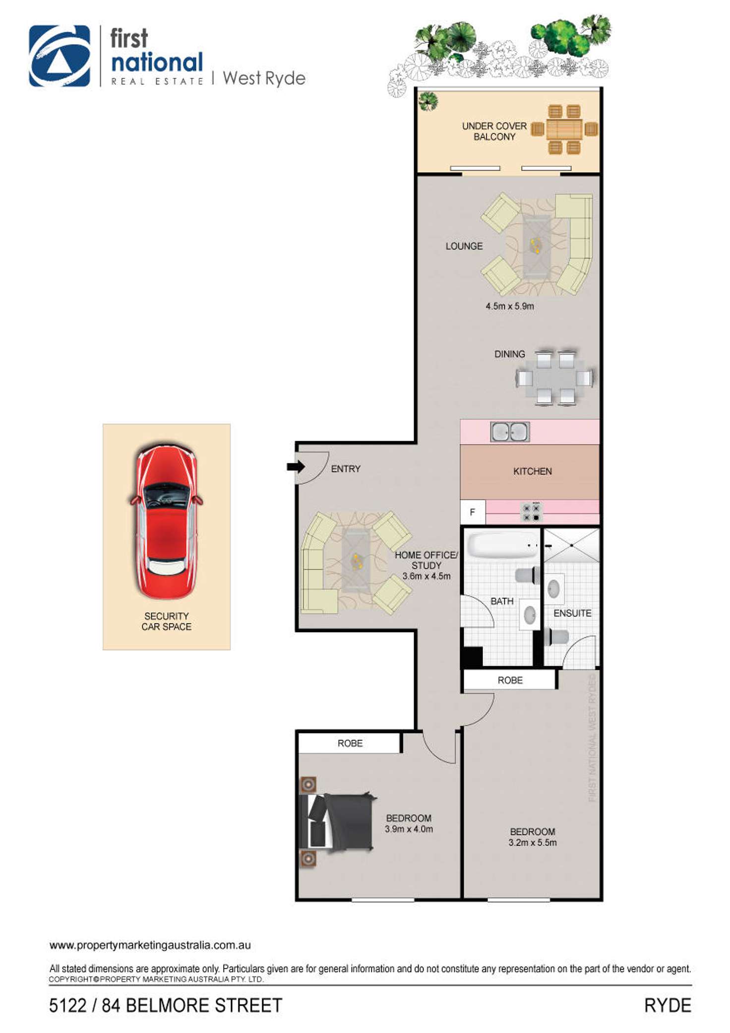 Floorplan of Homely apartment listing, 5122/84 Belmore Street, Ryde NSW 2112