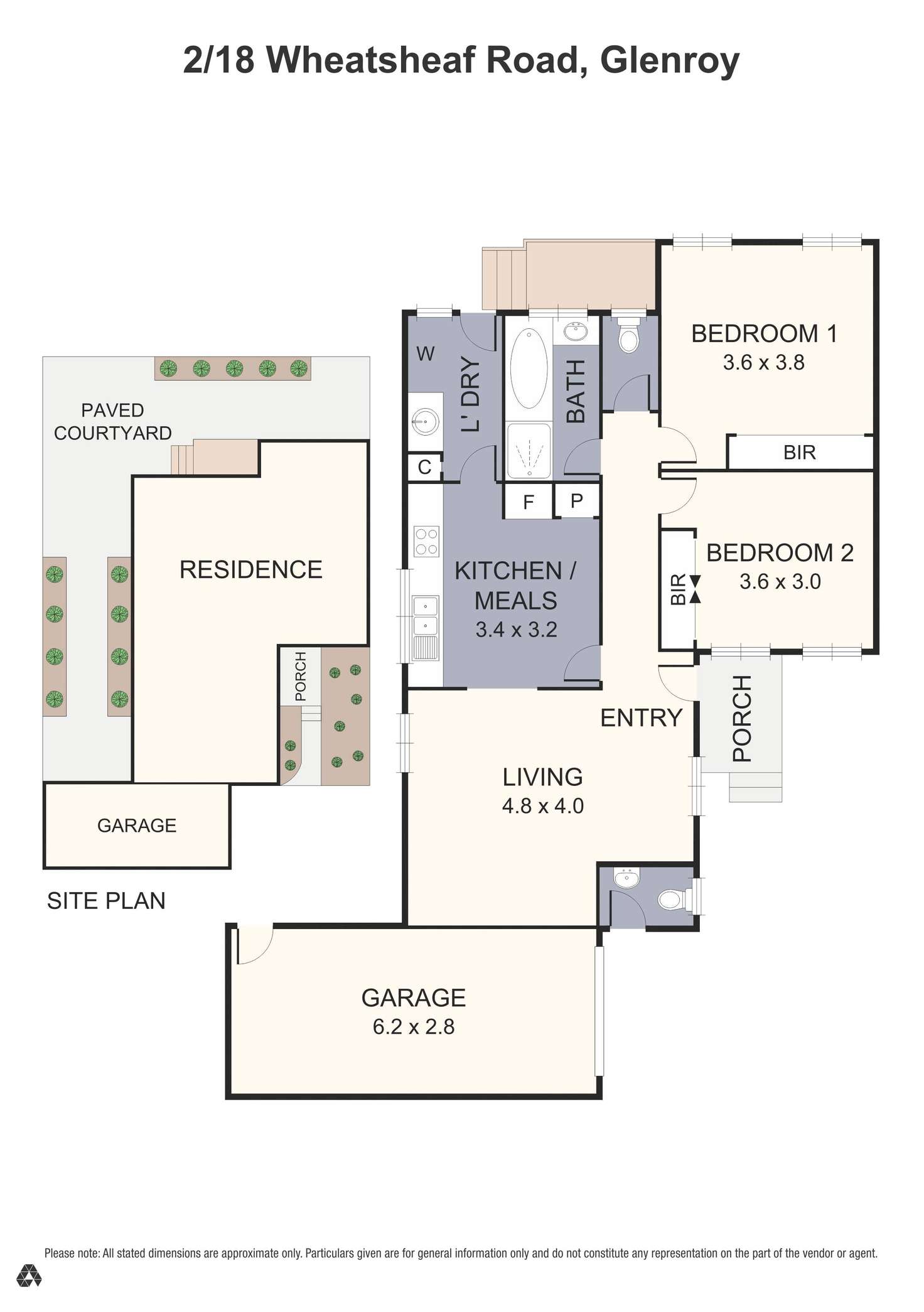Floorplan of Homely unit listing, 2/18 Wheatsheaf Road, Glenroy VIC 3046