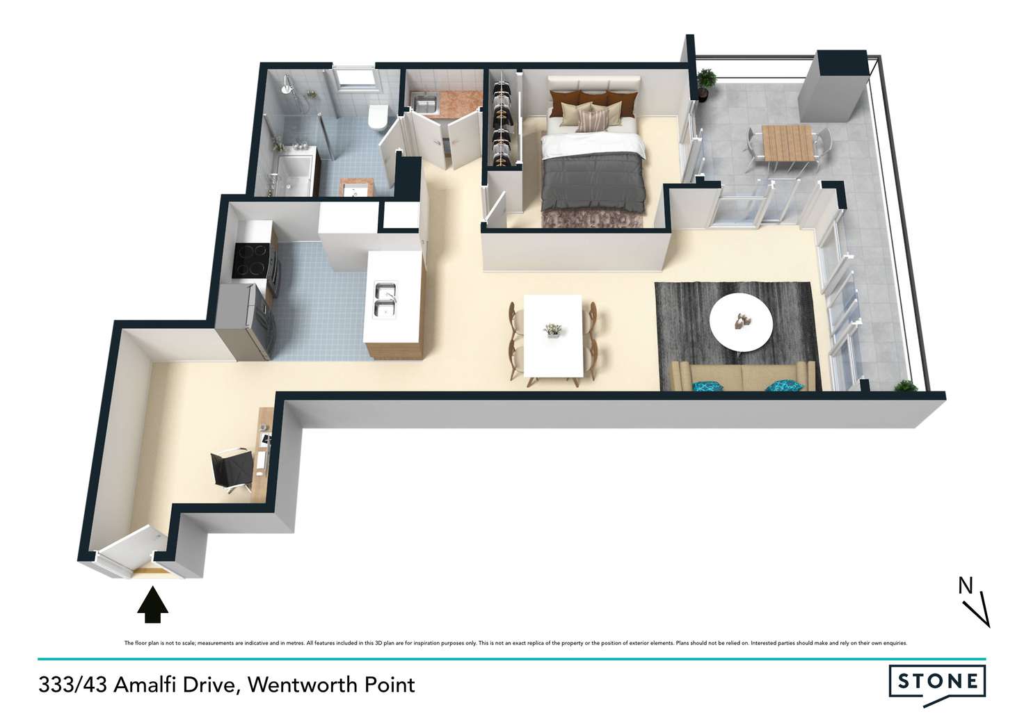 Floorplan of Homely apartment listing, 333/43 Amalfi Drive, Wentworth Point NSW 2127