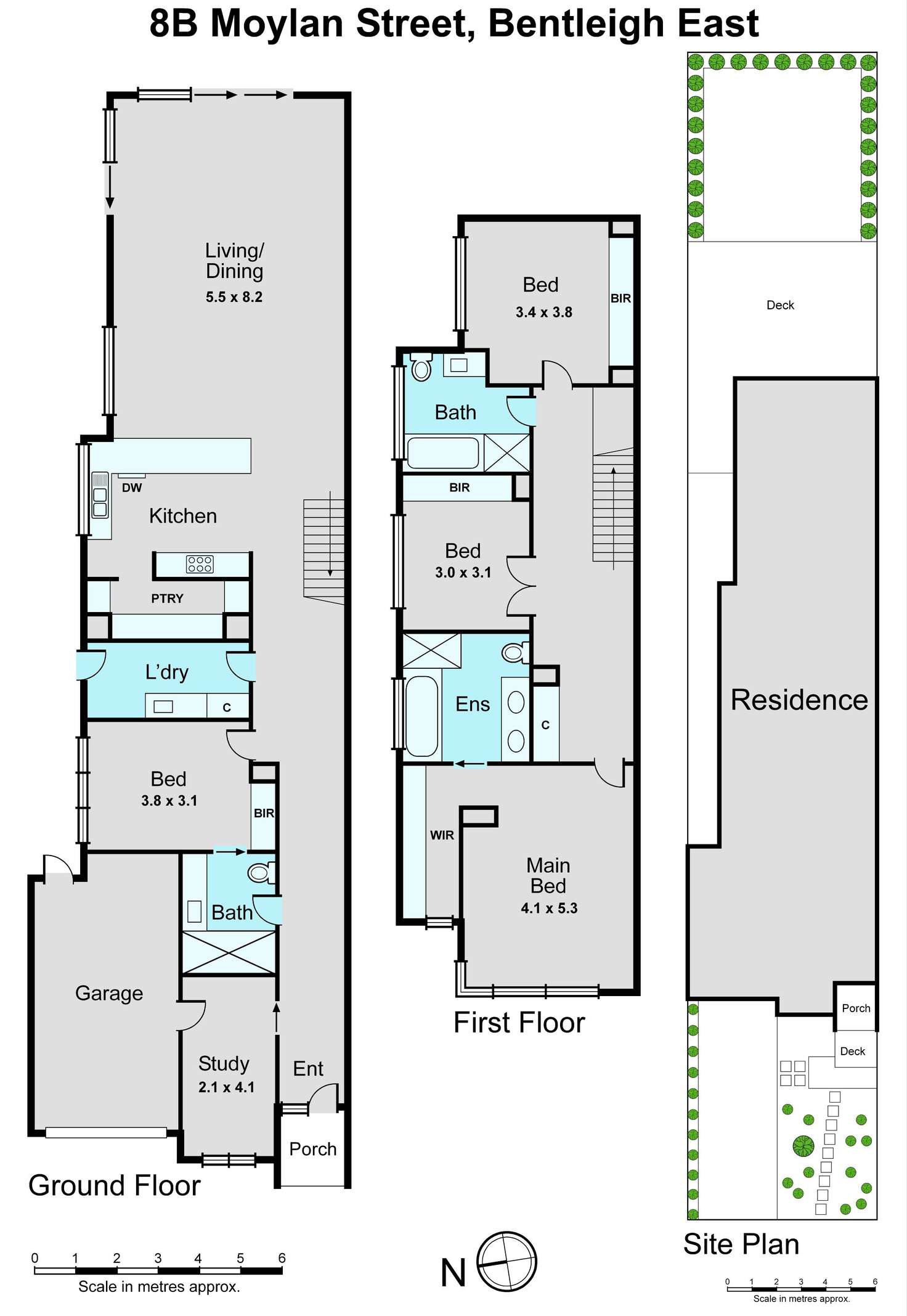 Floorplan of Homely townhouse listing, 8B Moylan Street, Bentleigh East VIC 3165