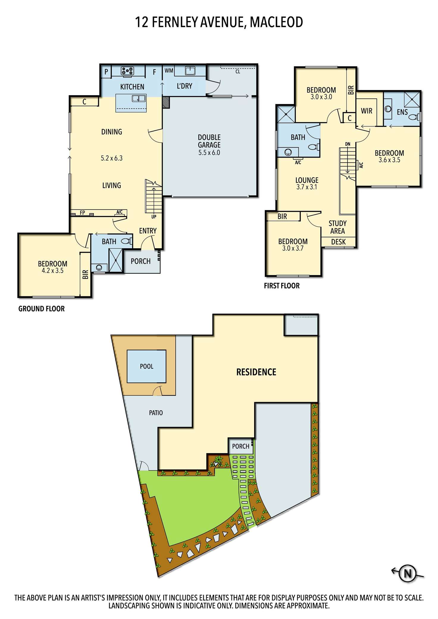 Floorplan of Homely house listing, 12 Fernley Avenue, Macleod VIC 3085