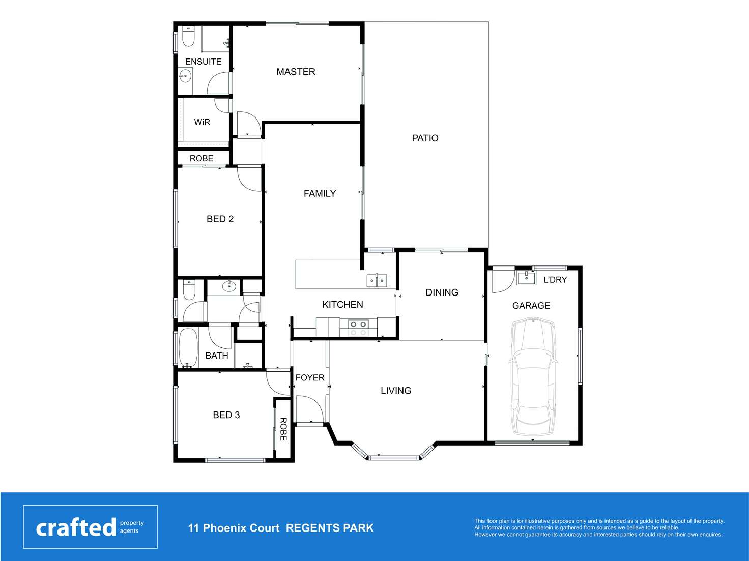 Floorplan of Homely house listing, 11 Phoenix Court, Regents Park QLD 4118