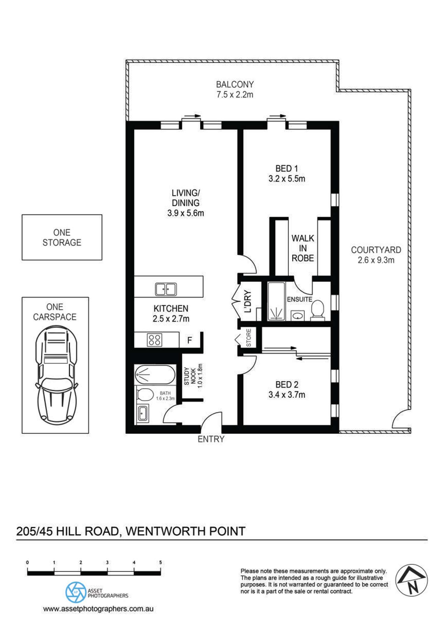 Floorplan of Homely apartment listing, 205/41-45 Hill Road, Wentworth Point NSW 2127