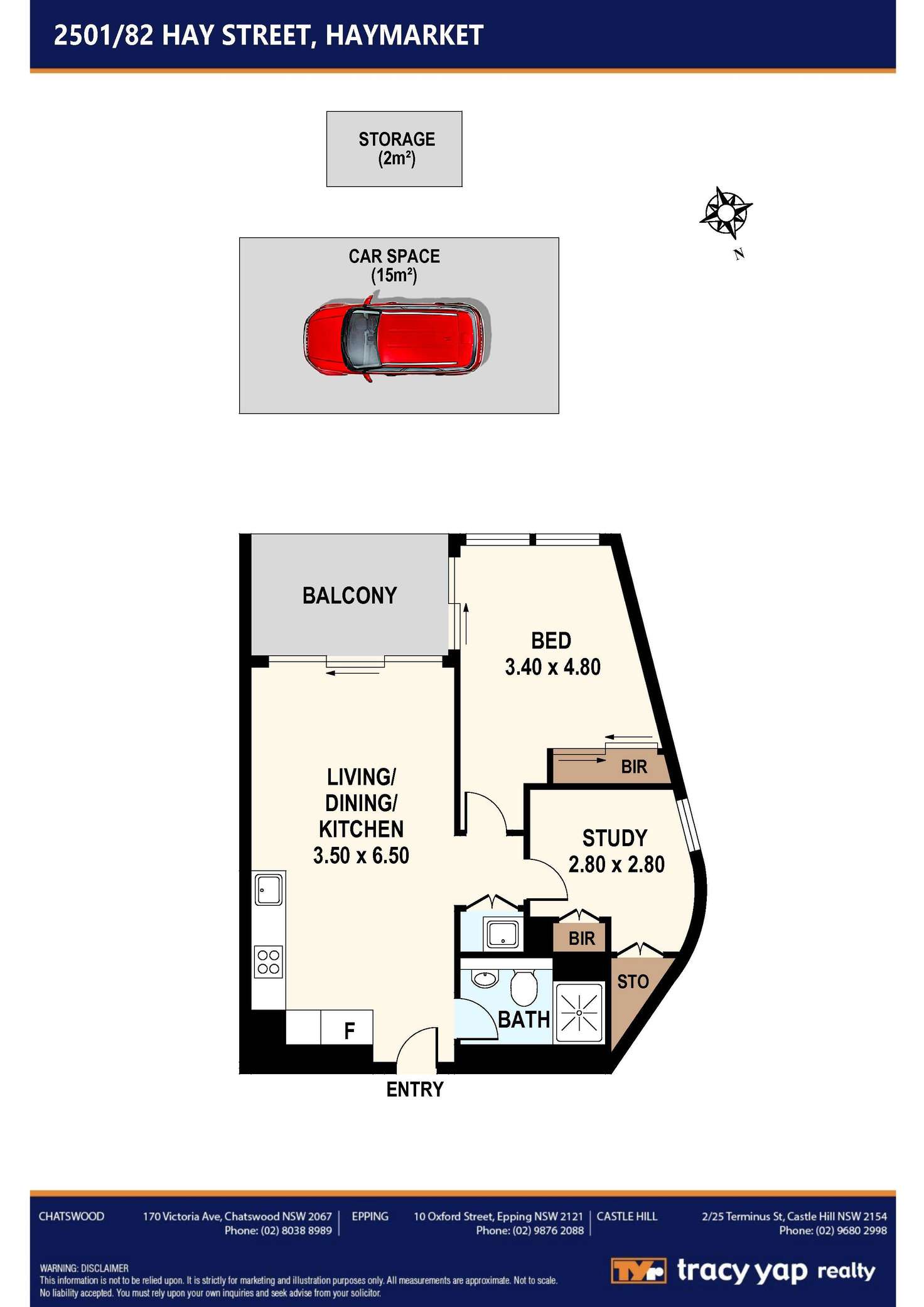 Floorplan of Homely apartment listing, 2501/82 Hay Street, Haymarket NSW 2000