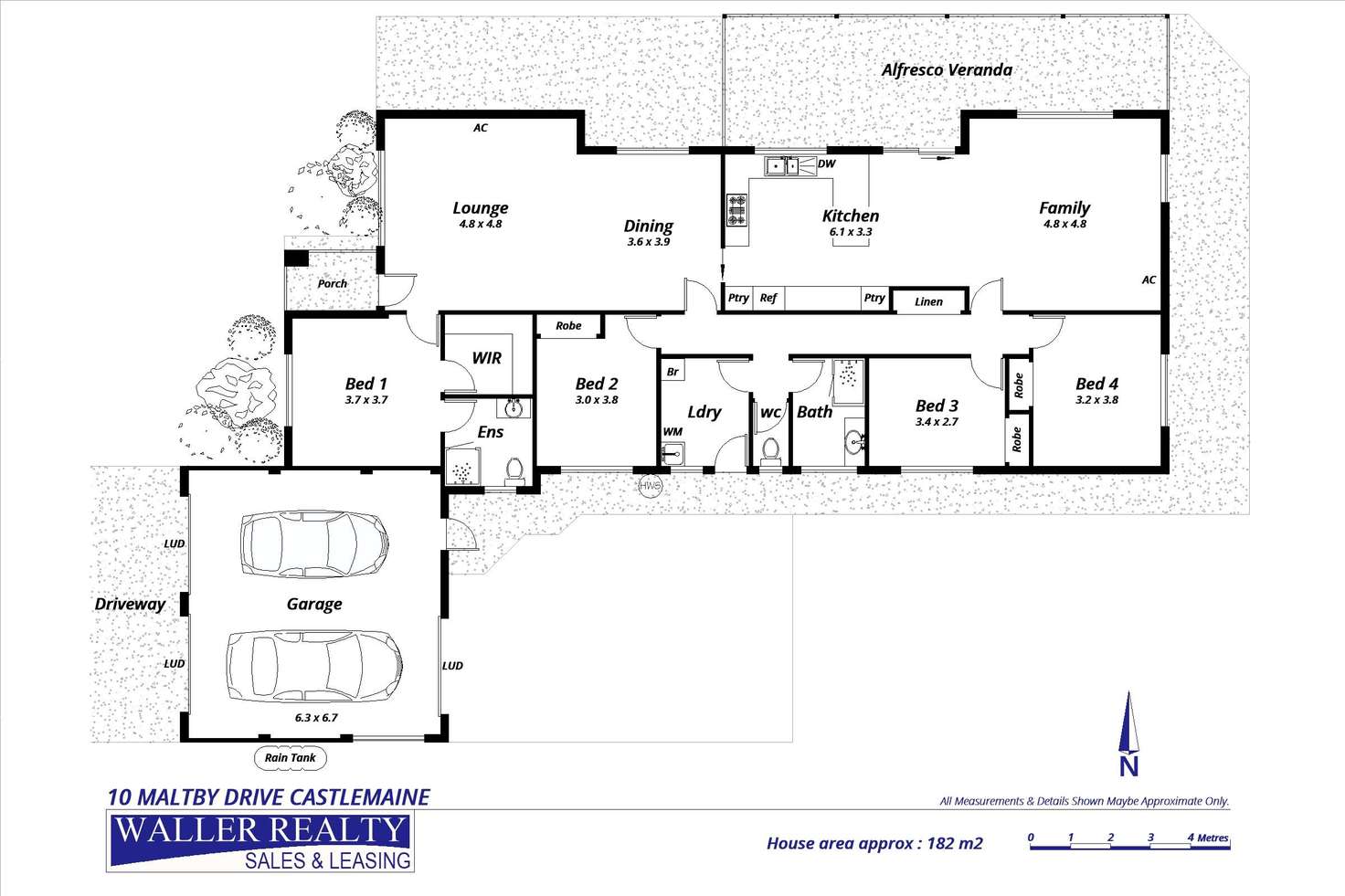 Floorplan of Homely house listing, 10 Maltby Drive, Castlemaine VIC 3450