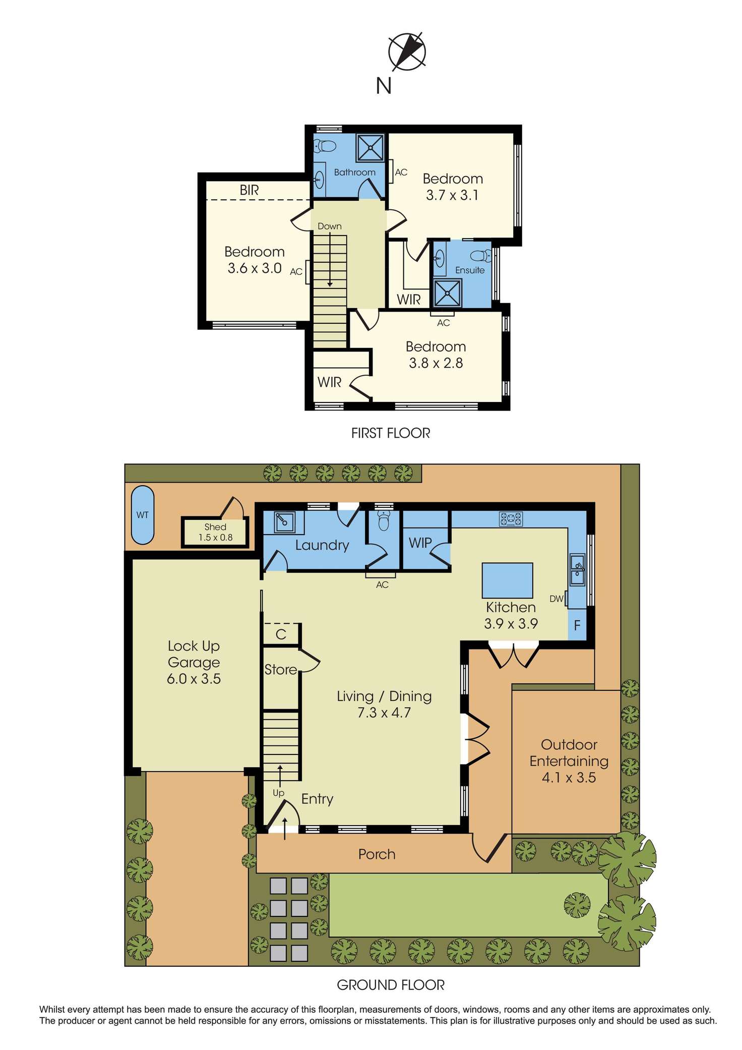 Floorplan of Homely townhouse listing, 1A White Street, Footscray VIC 3011