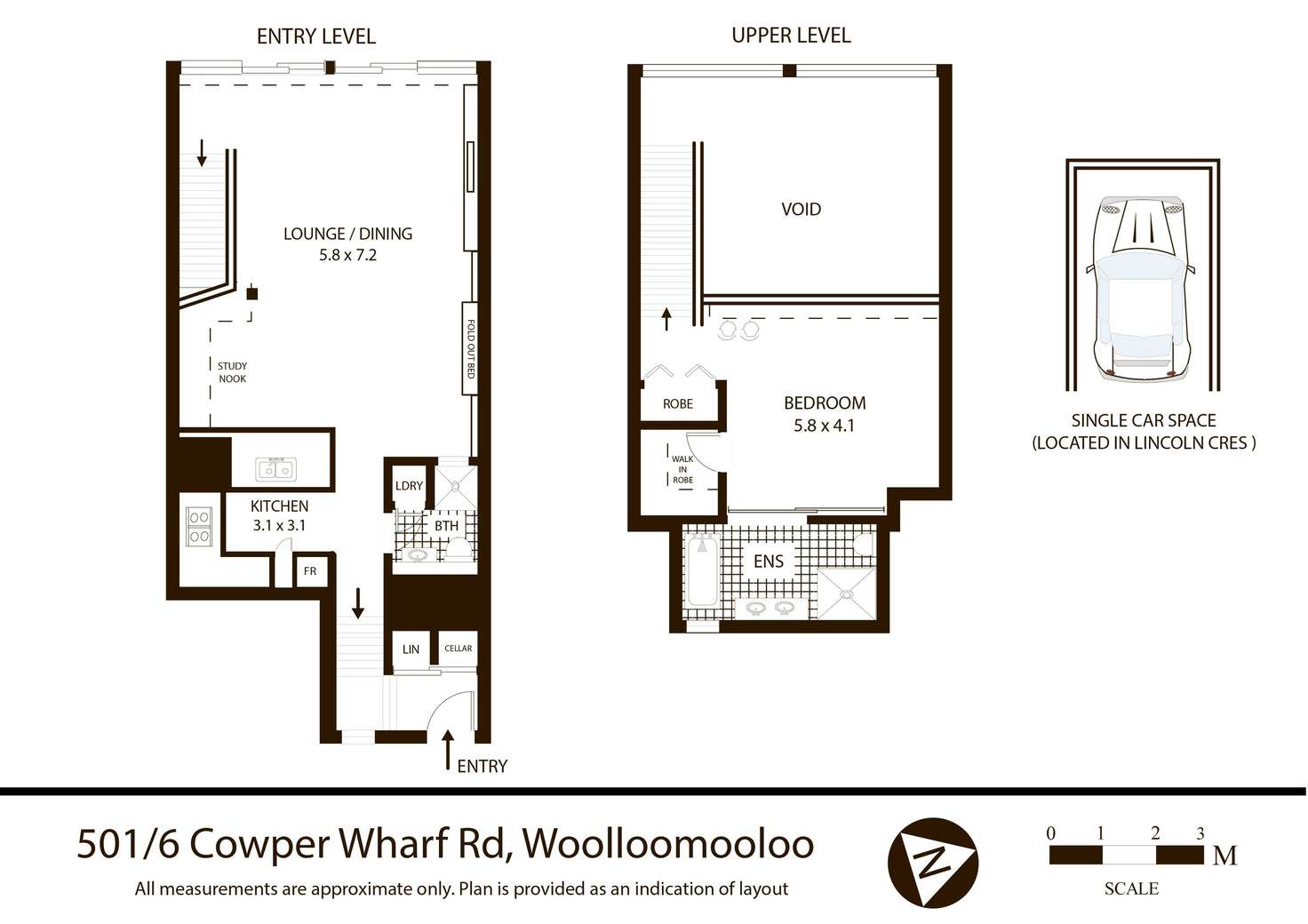 Floorplan of Homely apartment listing, 501/6 Cowper Wharf Roadway, Woolloomooloo NSW 2011