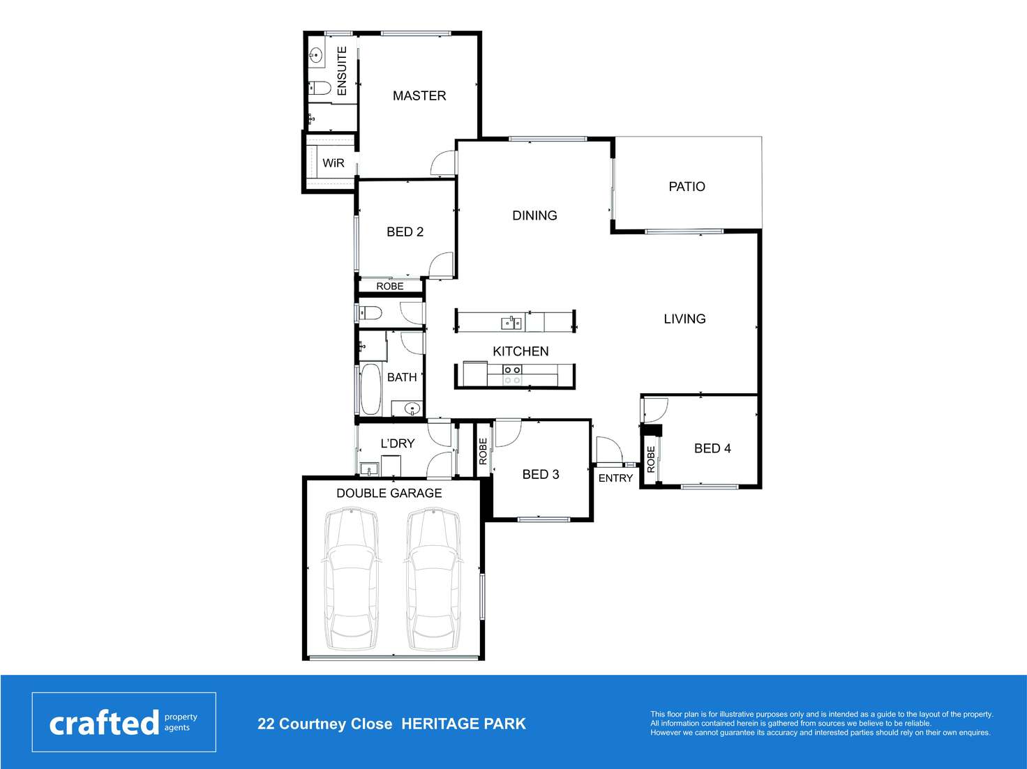 Floorplan of Homely house listing, 22 Courtney Close, Heritage Park QLD 4118