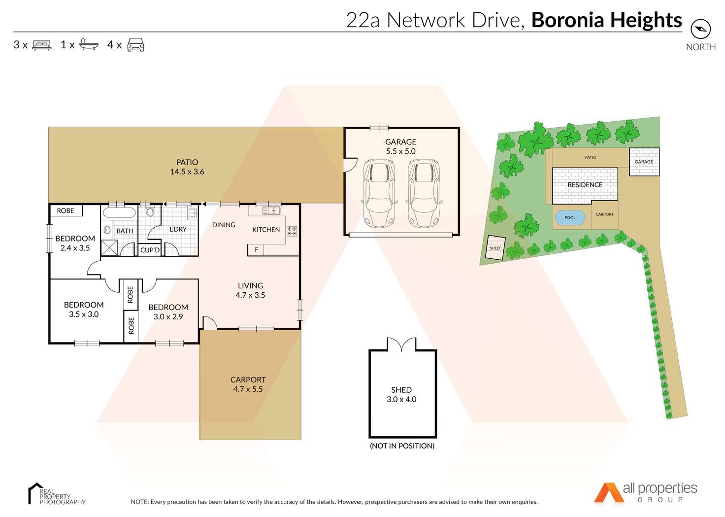 Floorplan of Homely house listing, 22A Network Drive, Boronia Heights QLD 4124