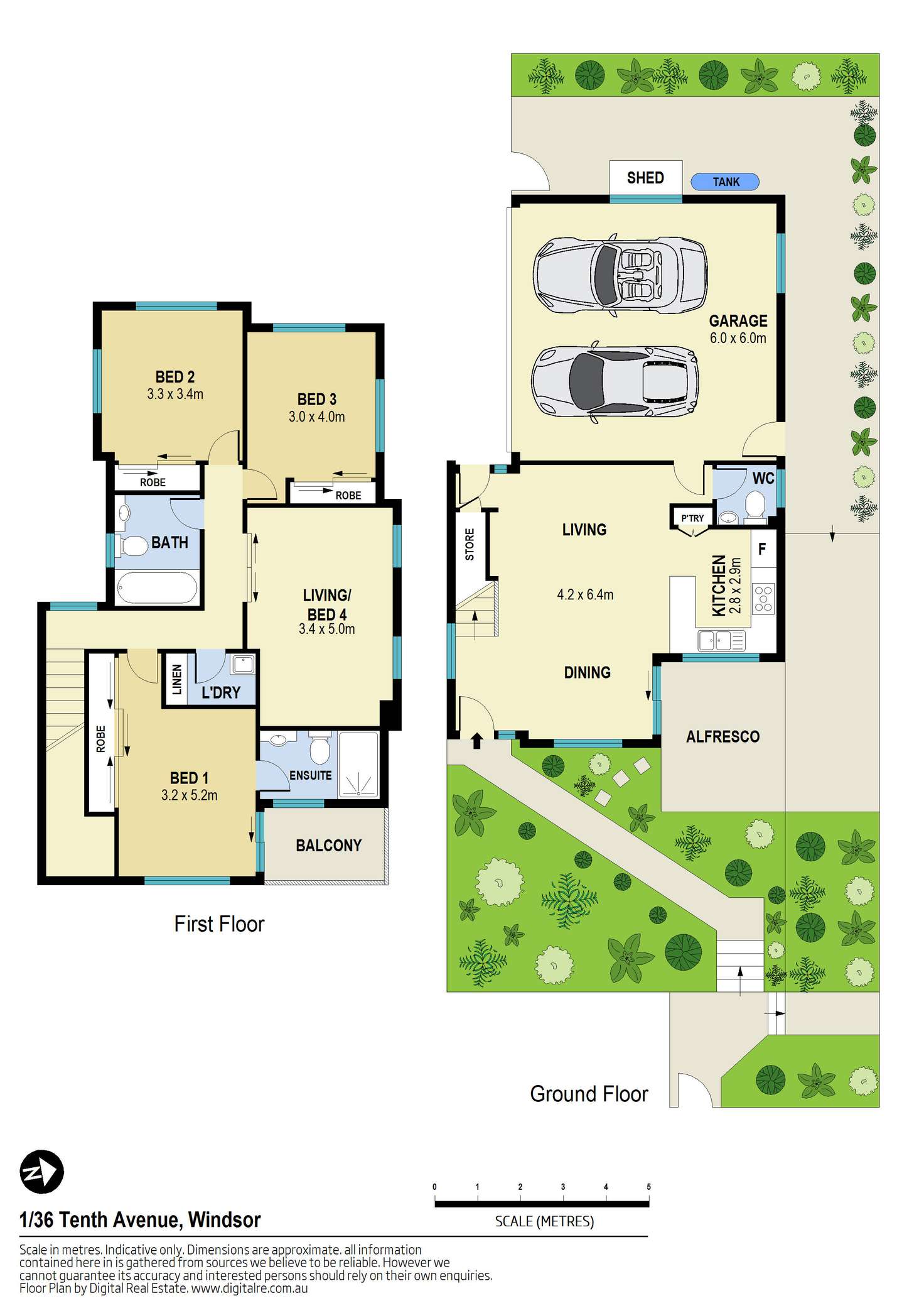 Floorplan of Homely townhouse listing, 1/36 Tenth Avenue, Windsor QLD 4030