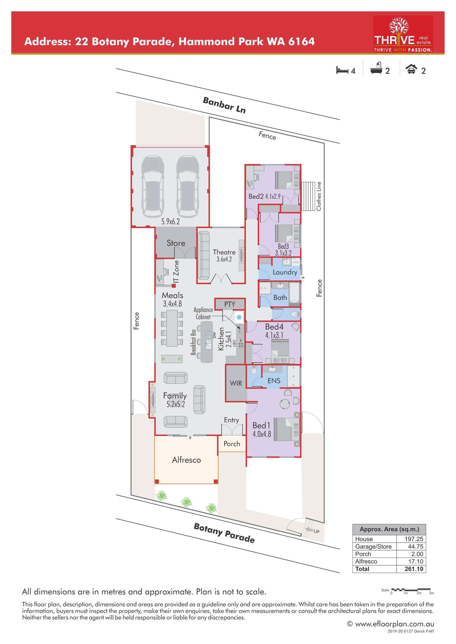 Floorplan of Homely house listing, 22 Botany Parade, Hammond Park WA 6164