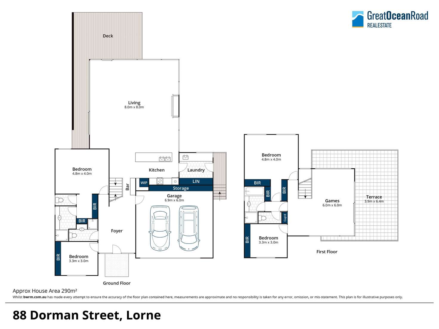 Floorplan of Homely house listing, 88 Dorman Street, Lorne VIC 3232