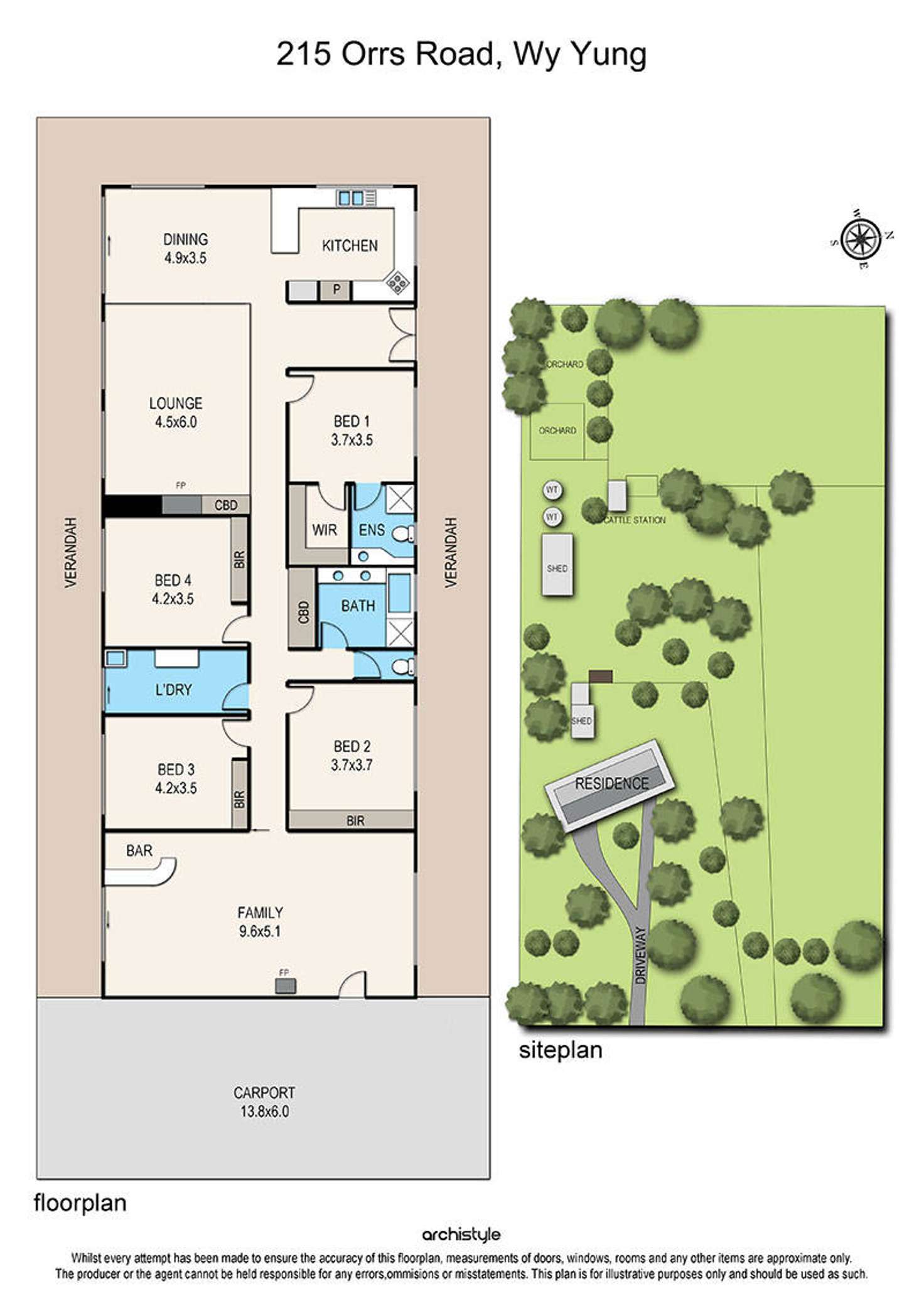 Floorplan of Homely house listing, 215 Orrs Road, Wy Yung VIC 3875