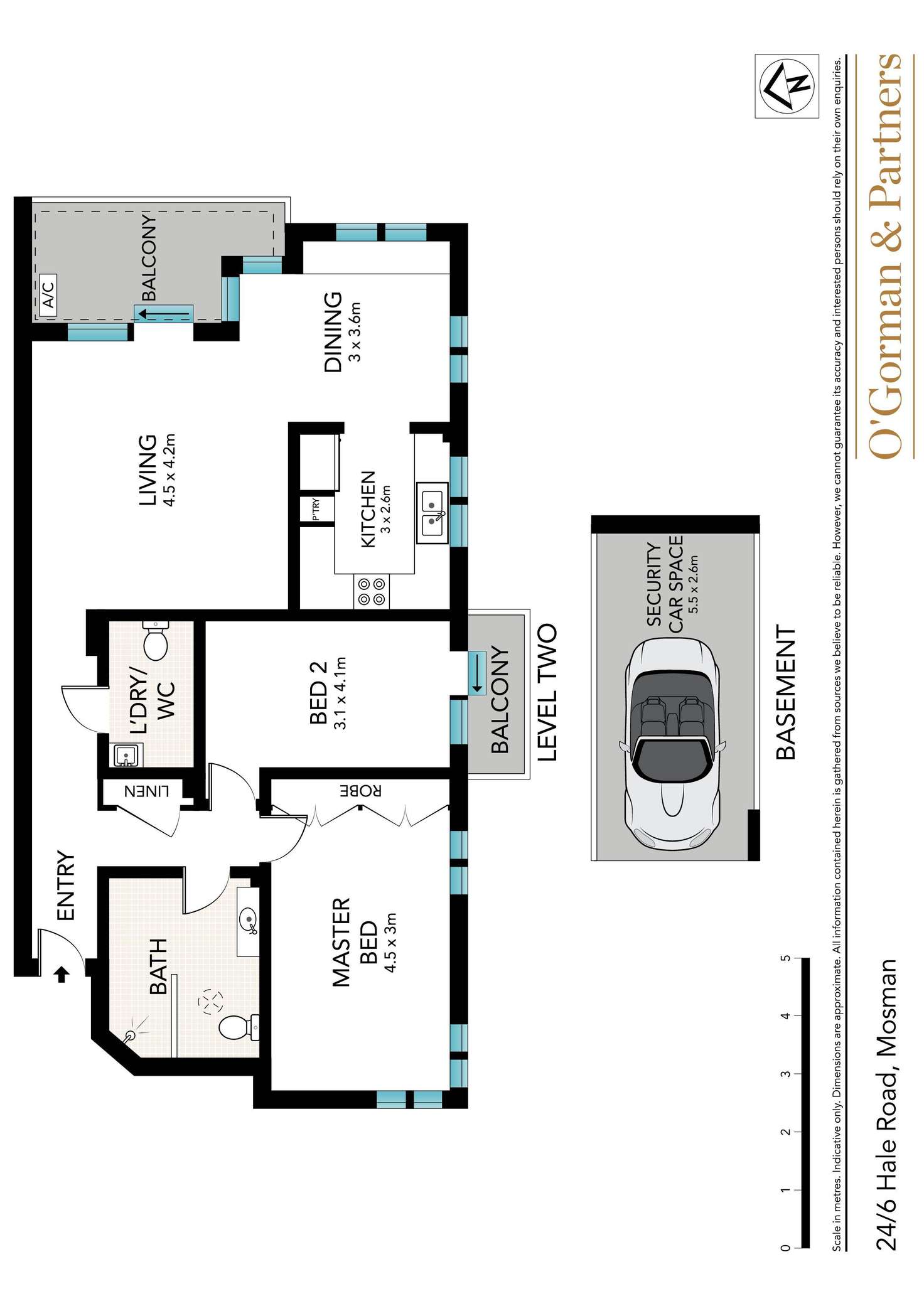 Floorplan of Homely apartment listing, 24/6 Hale Road, Mosman NSW 2088
