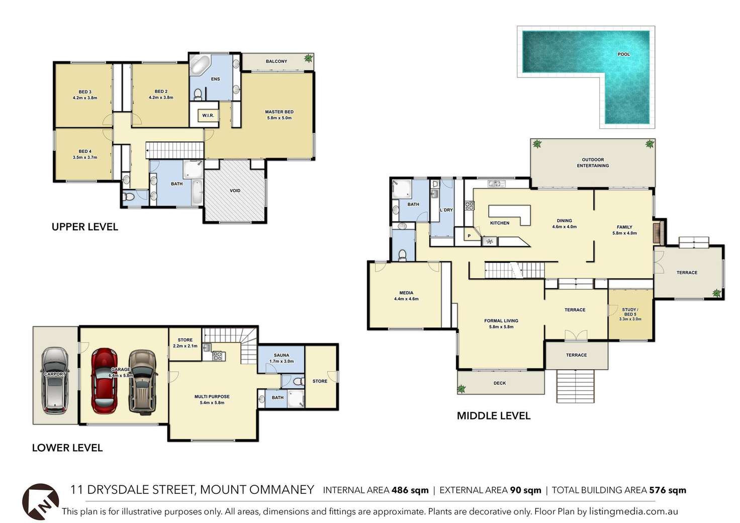 Floorplan of Homely house listing, 11 Drysdale Street, Mount Ommaney QLD 4074