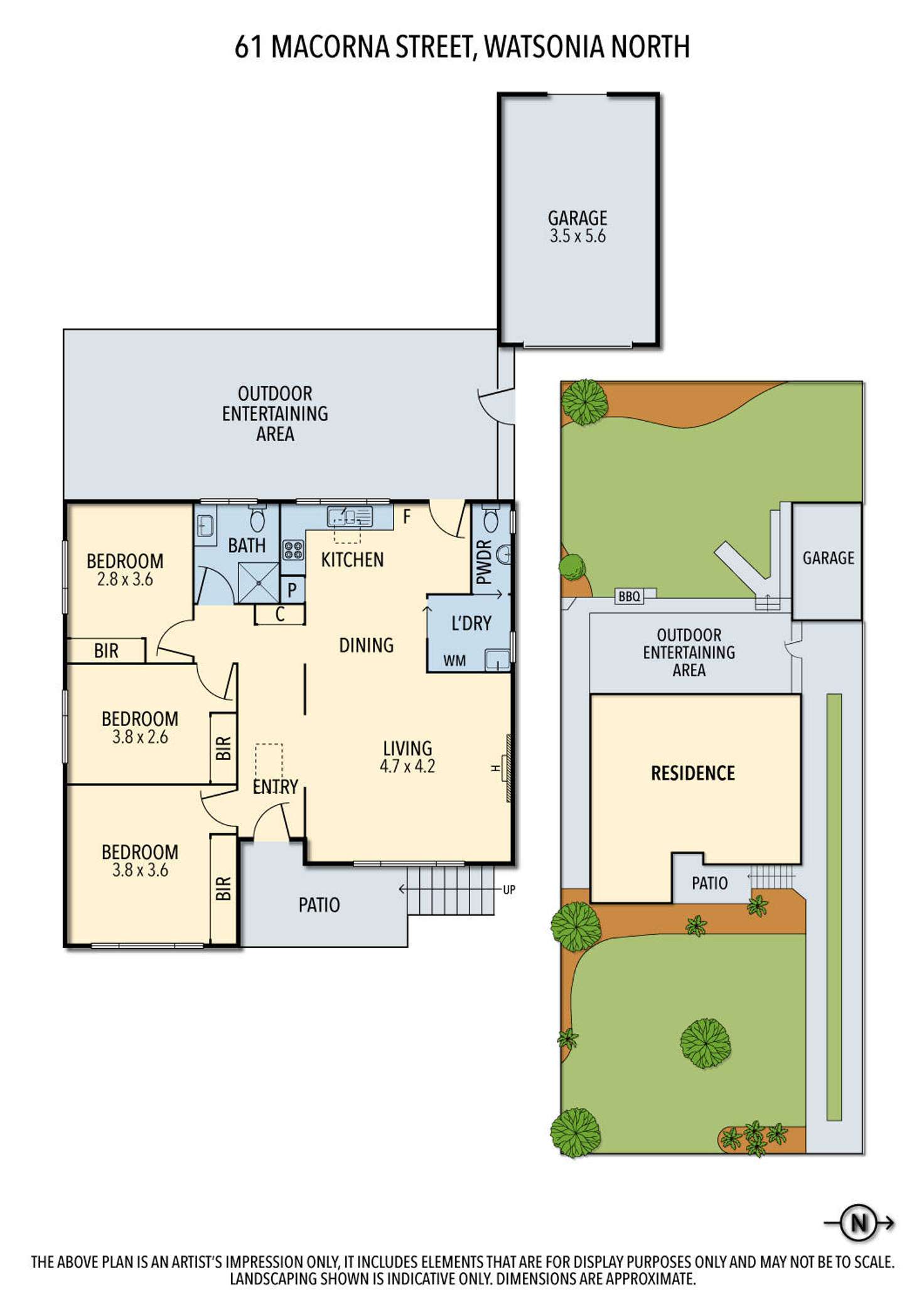 Floorplan of Homely house listing, 61 Macorna Street, Watsonia North VIC 3087