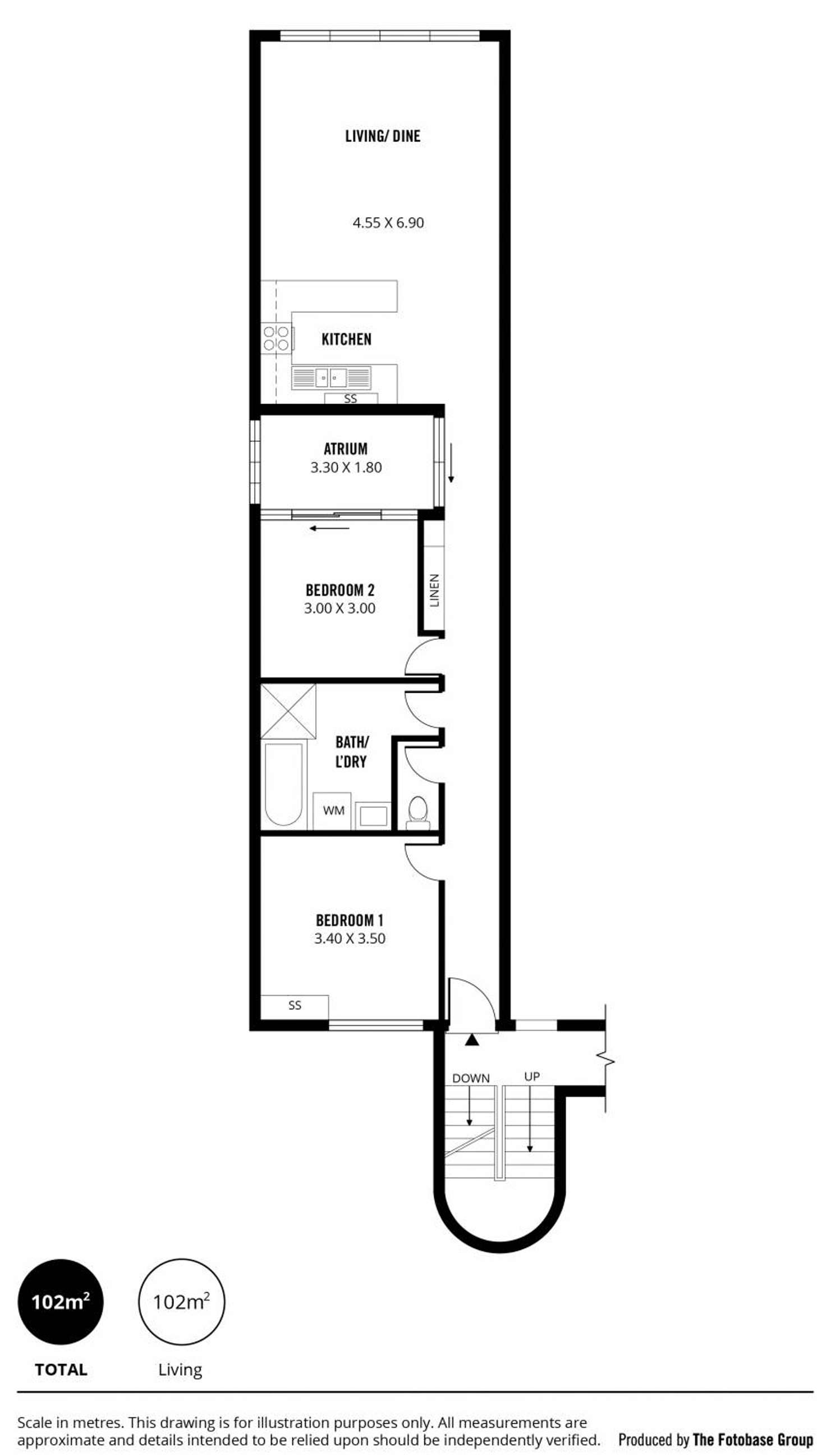 Floorplan of Homely apartment listing, 3/44 Melbourne Street, North Adelaide SA 5006