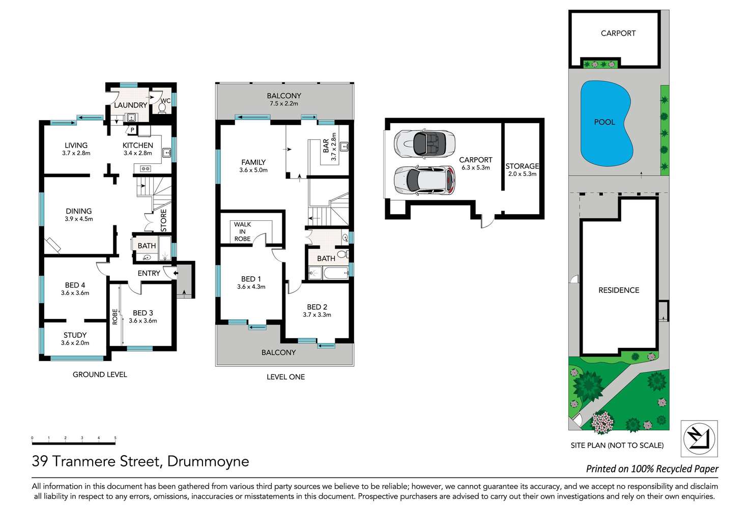 Floorplan of Homely house listing, 39 Tranmere Street, Drummoyne NSW 2047