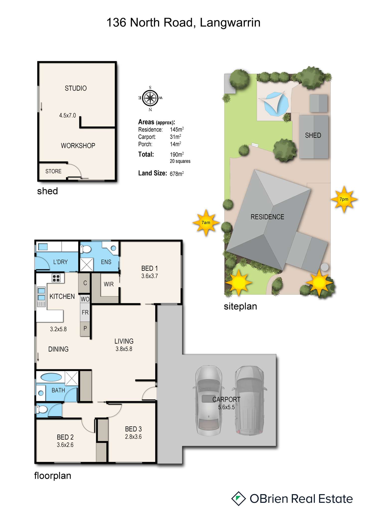 Floorplan of Homely house listing, 136 North Road, Langwarrin VIC 3910