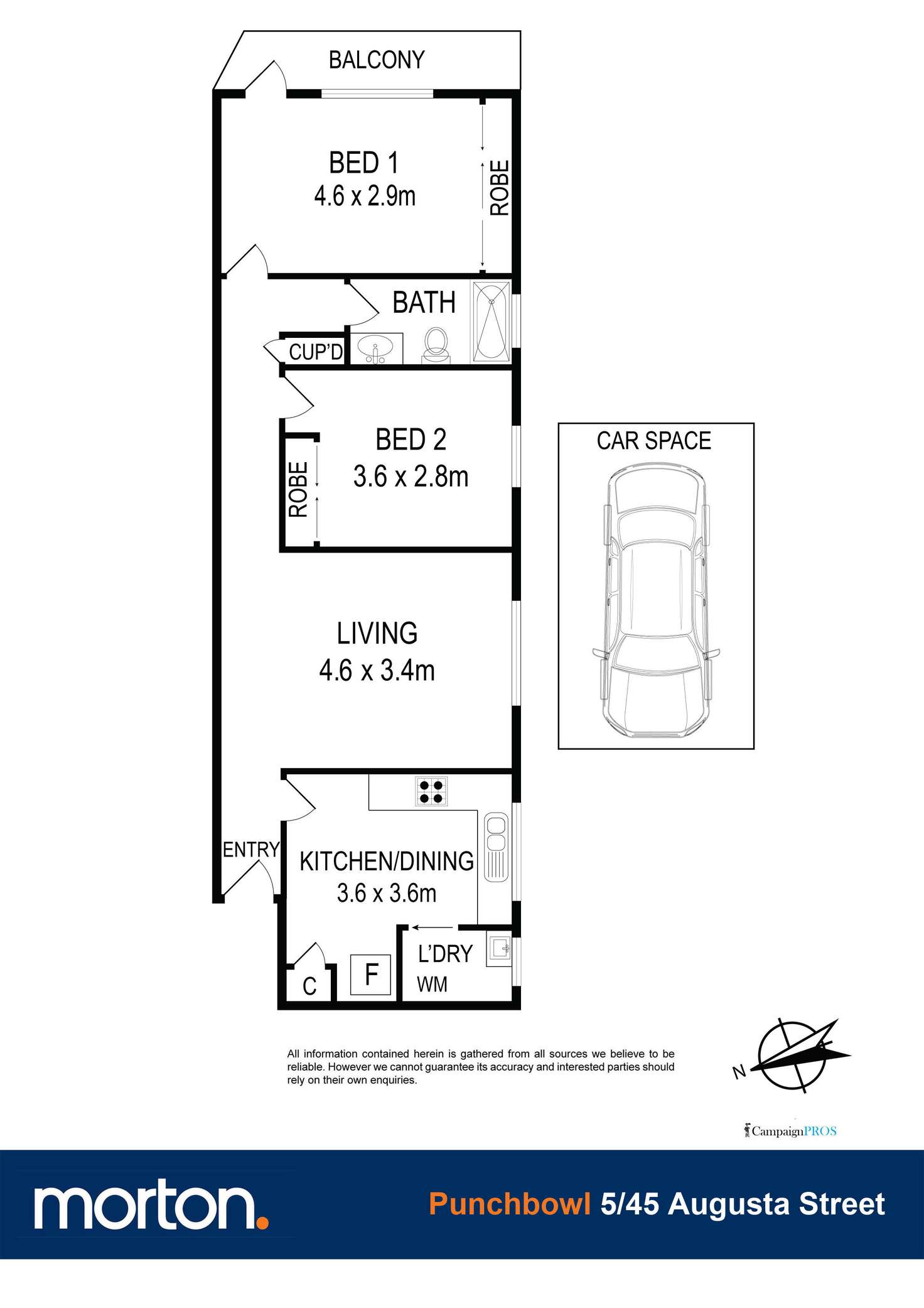 Floorplan of Homely apartment listing, 5/45 Augusta Street, Punchbowl NSW 2196