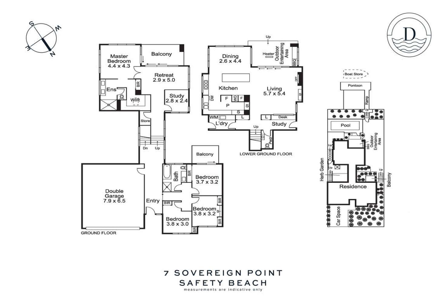 Floorplan of Homely house listing, 7 Sovereign Point, Safety Beach VIC 3936