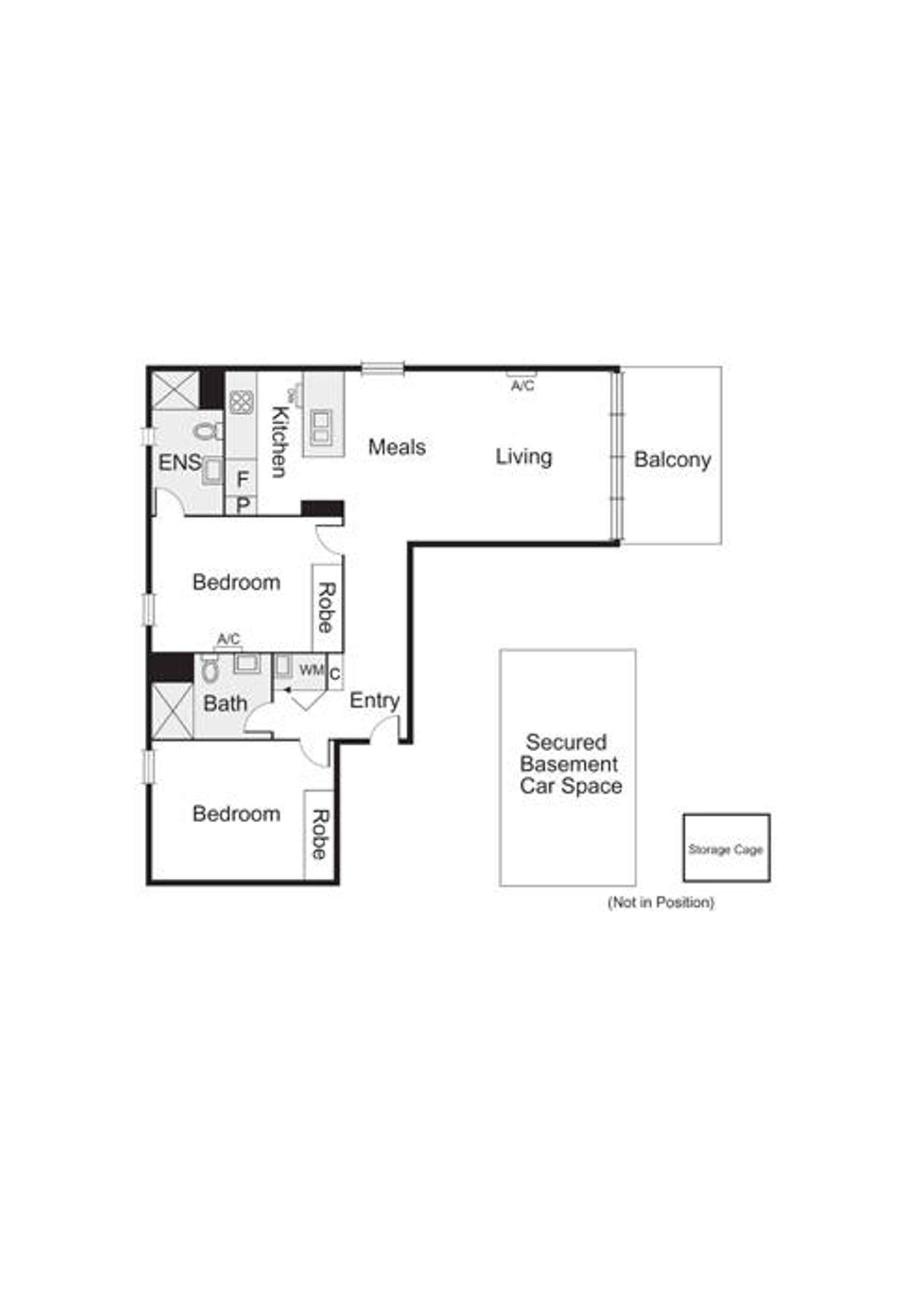 Floorplan of Homely apartment listing, 201/1 Studio Walk, Richmond VIC 3121