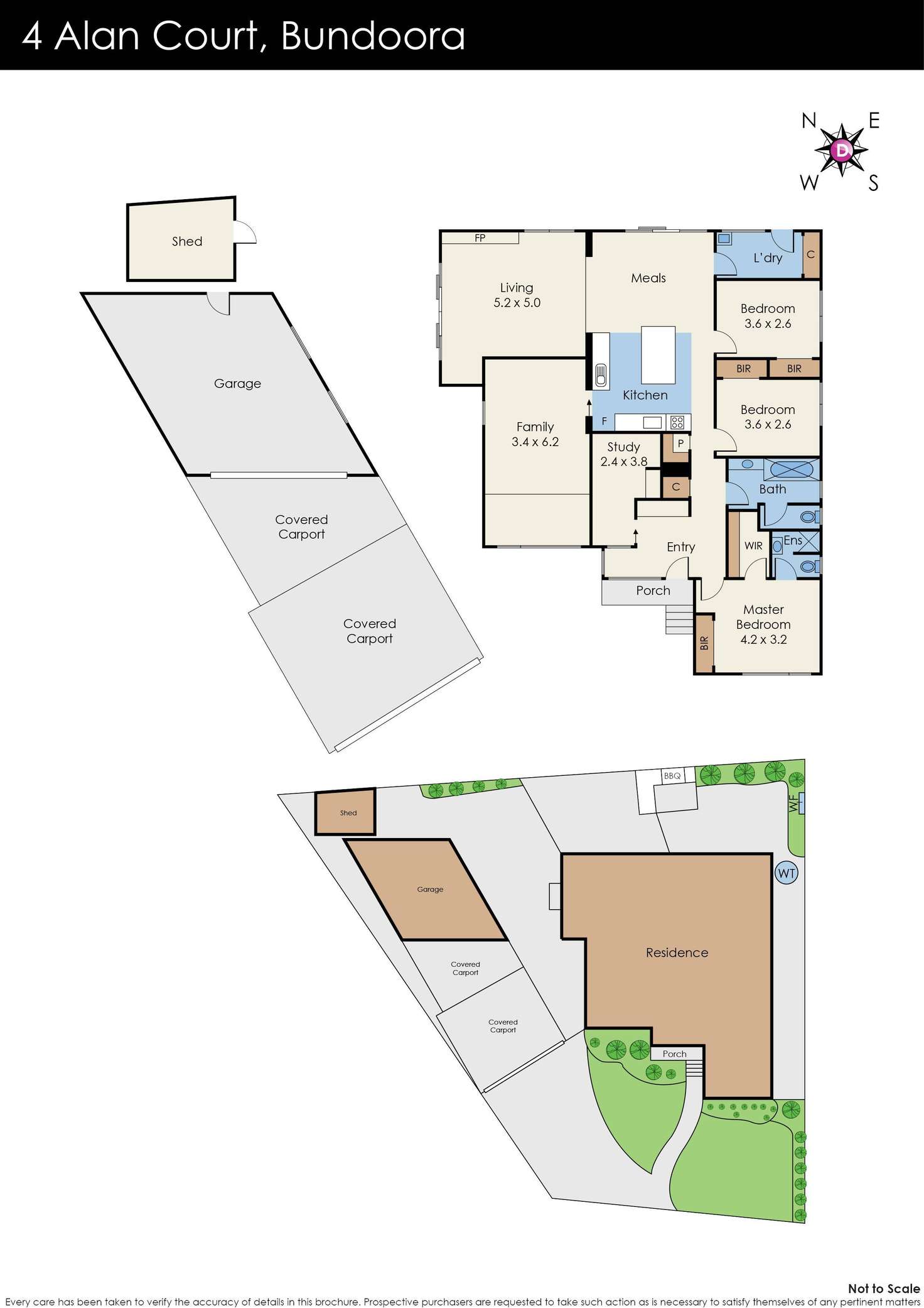 Floorplan of Homely house listing, 4 Alan Court, Bundoora VIC 3083