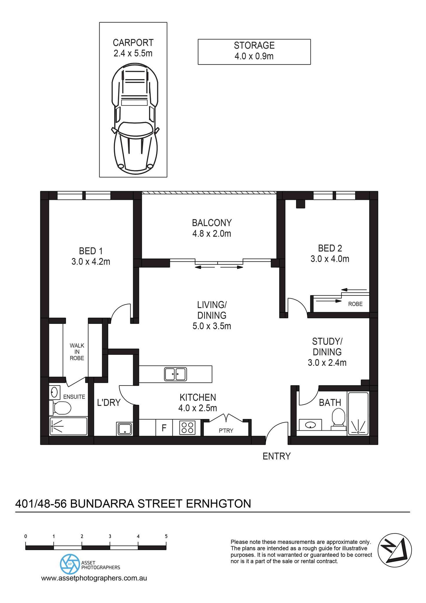 Floorplan of Homely apartment listing, 401/48-56 Bundarra Street, Ermington NSW 2115