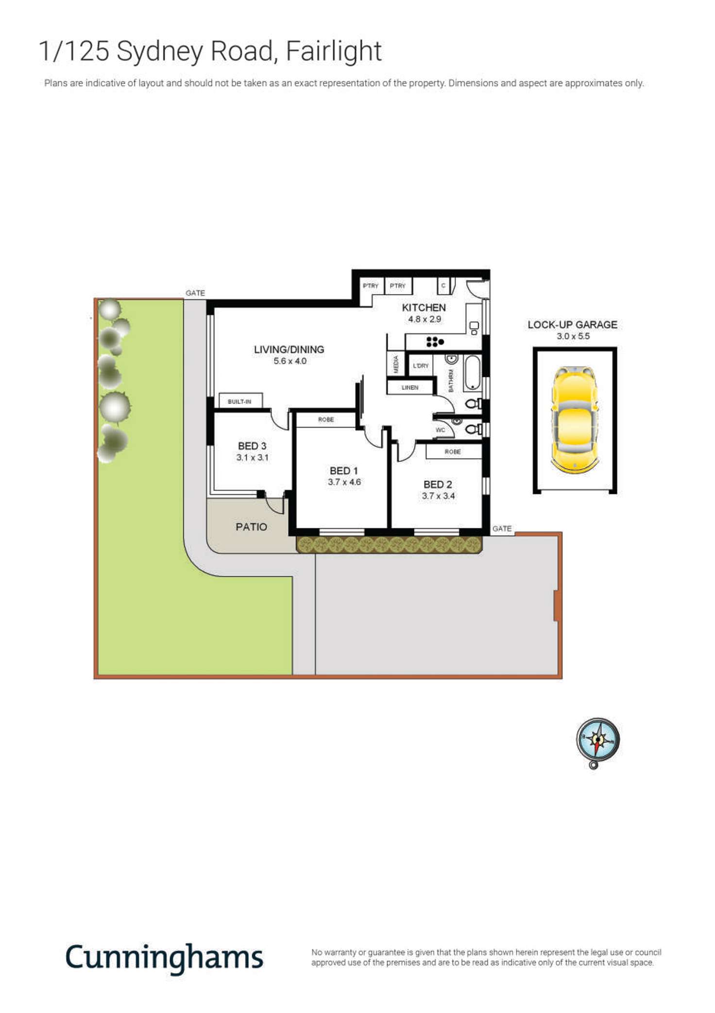 Floorplan of Homely apartment listing, 1/125 Sydney Road, Fairlight NSW 2094