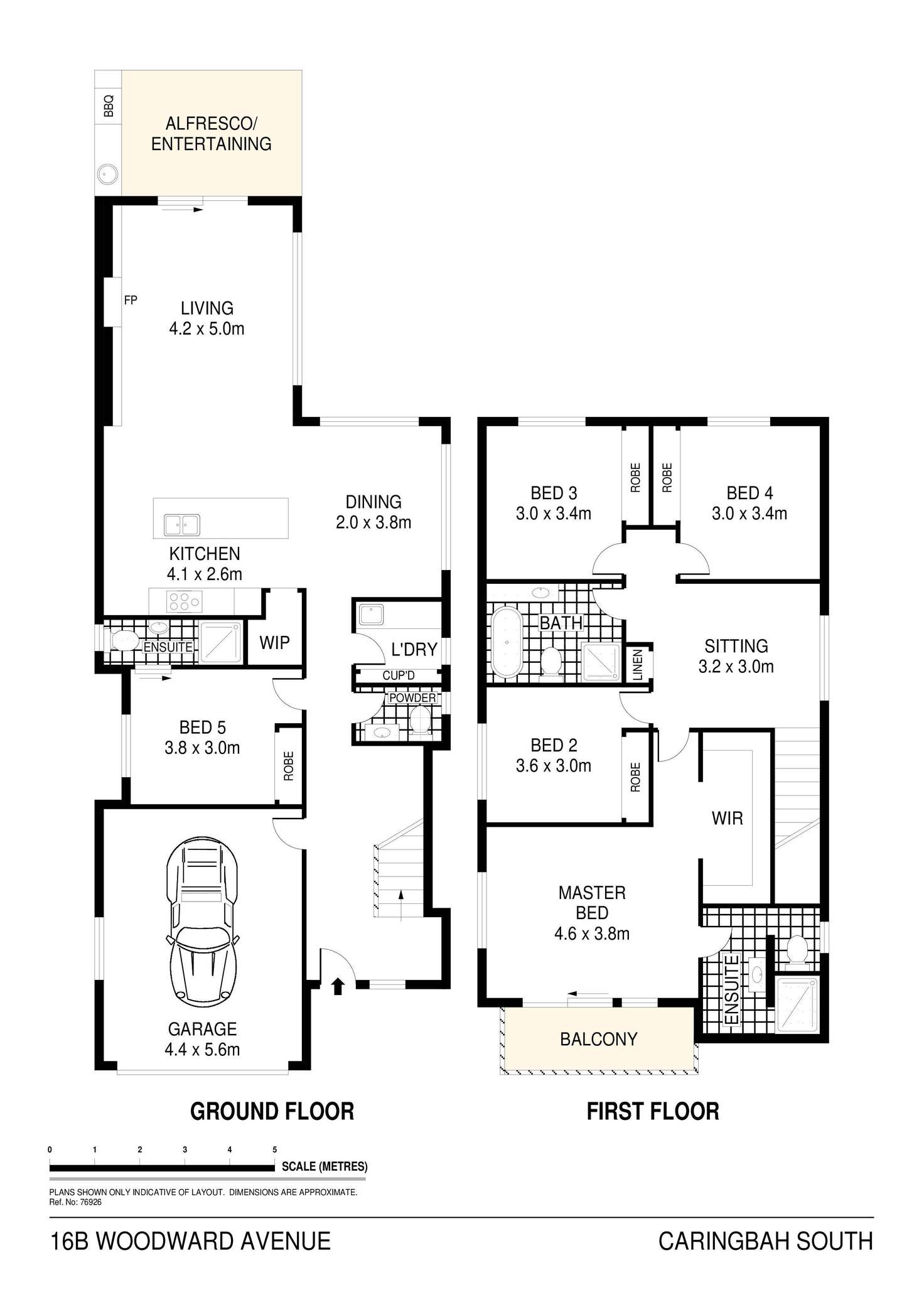 Floorplan of Homely semiDetached listing, 16b Woodward Avenue, Caringbah South NSW 2229