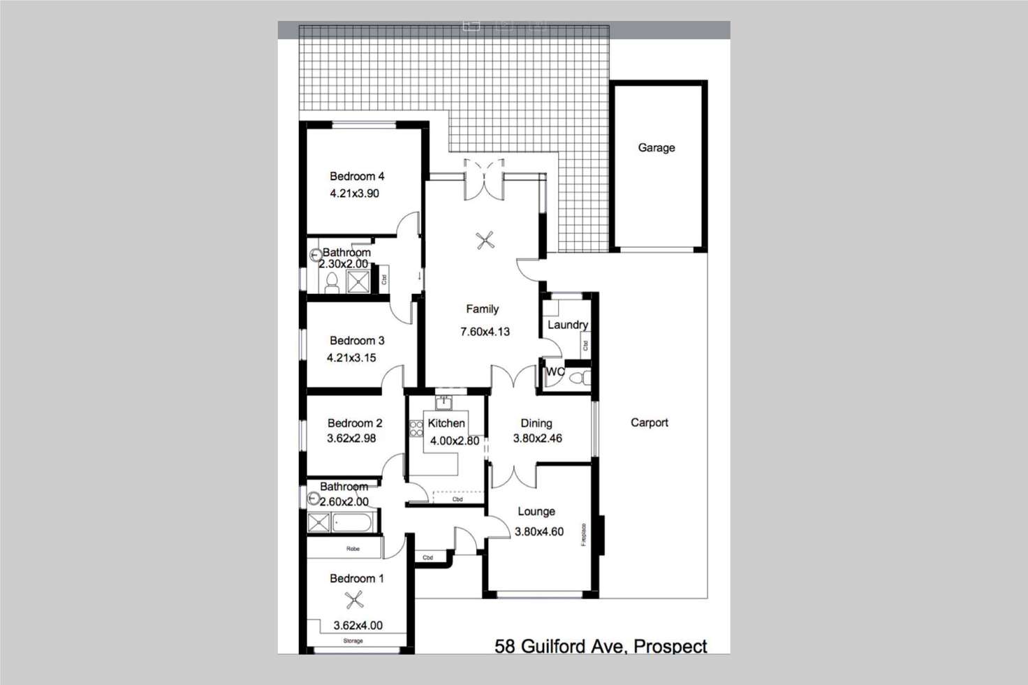 Floorplan of Homely house listing, 58 Guilford Avenue, Prospect SA 5082