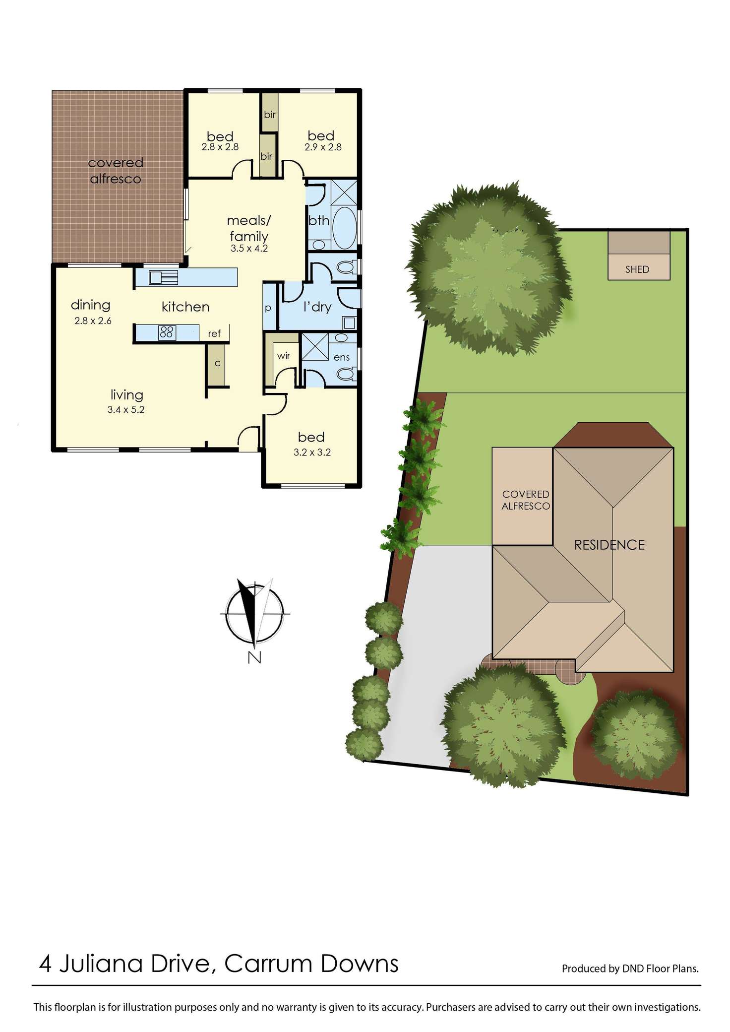 Floorplan of Homely house listing, 4 Juliana Drive, Carrum Downs VIC 3201