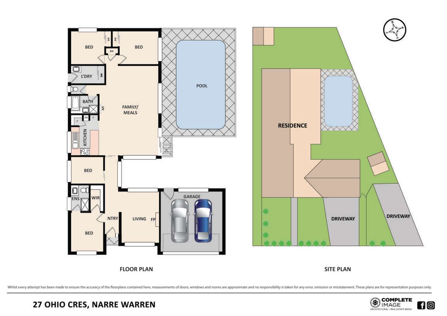 Floorplan of Homely house listing, 27 Ohio Crescent, Narre Warren VIC 3805