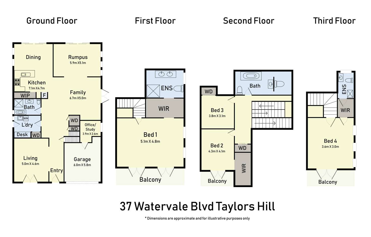 Floorplan of Homely house listing, 37 Watervale Boulevard, Taylors Hill VIC 3037